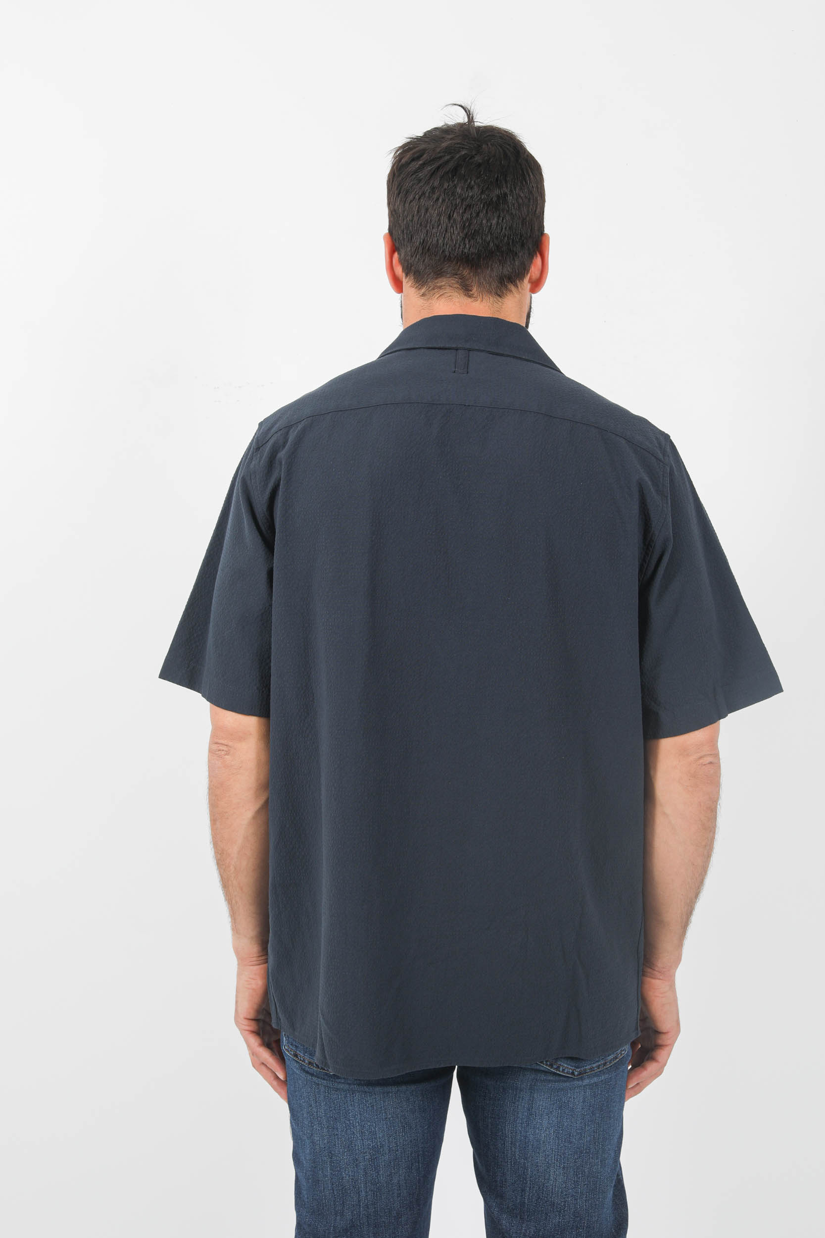 CHEMISE MANCHES COURTES NNO7 SEERSUCKER MARINE JULIO1040-200