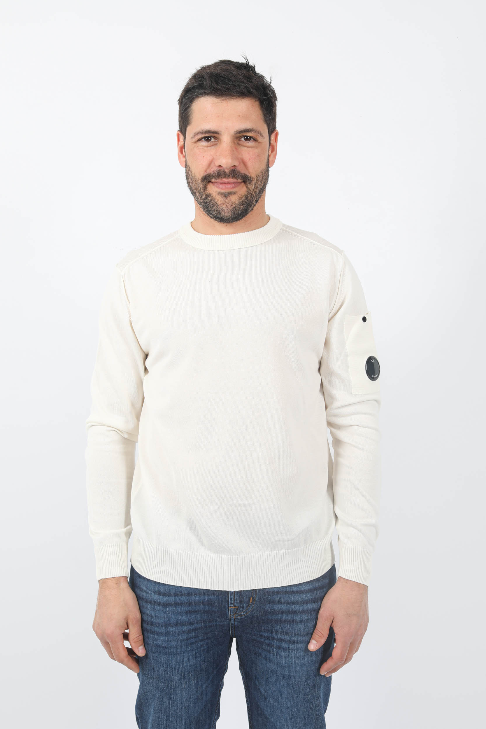 PULL C.P COMPANY COTON BLANC N328A-103