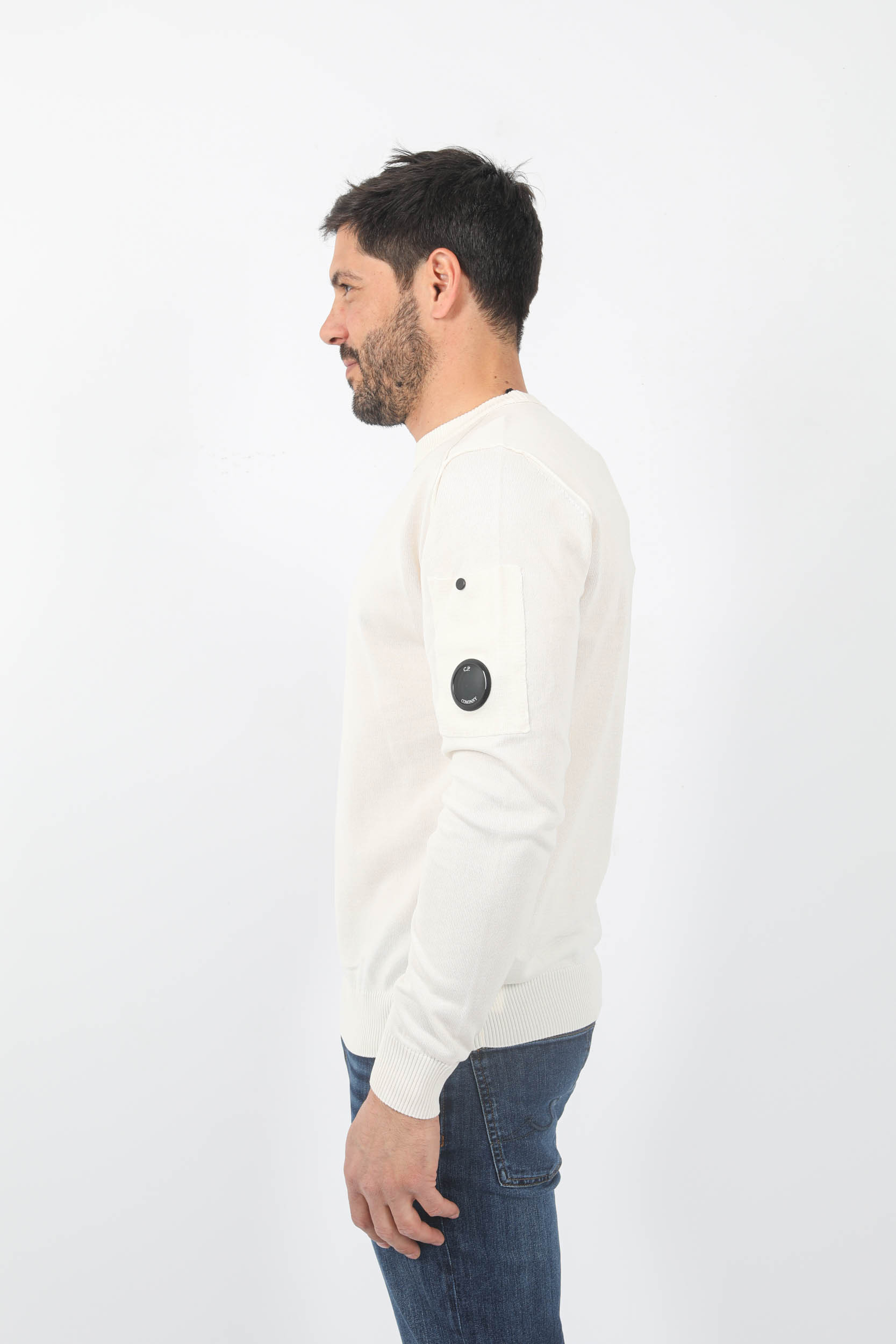 PULL C.P COMPANY COTON BLANC N328A-103