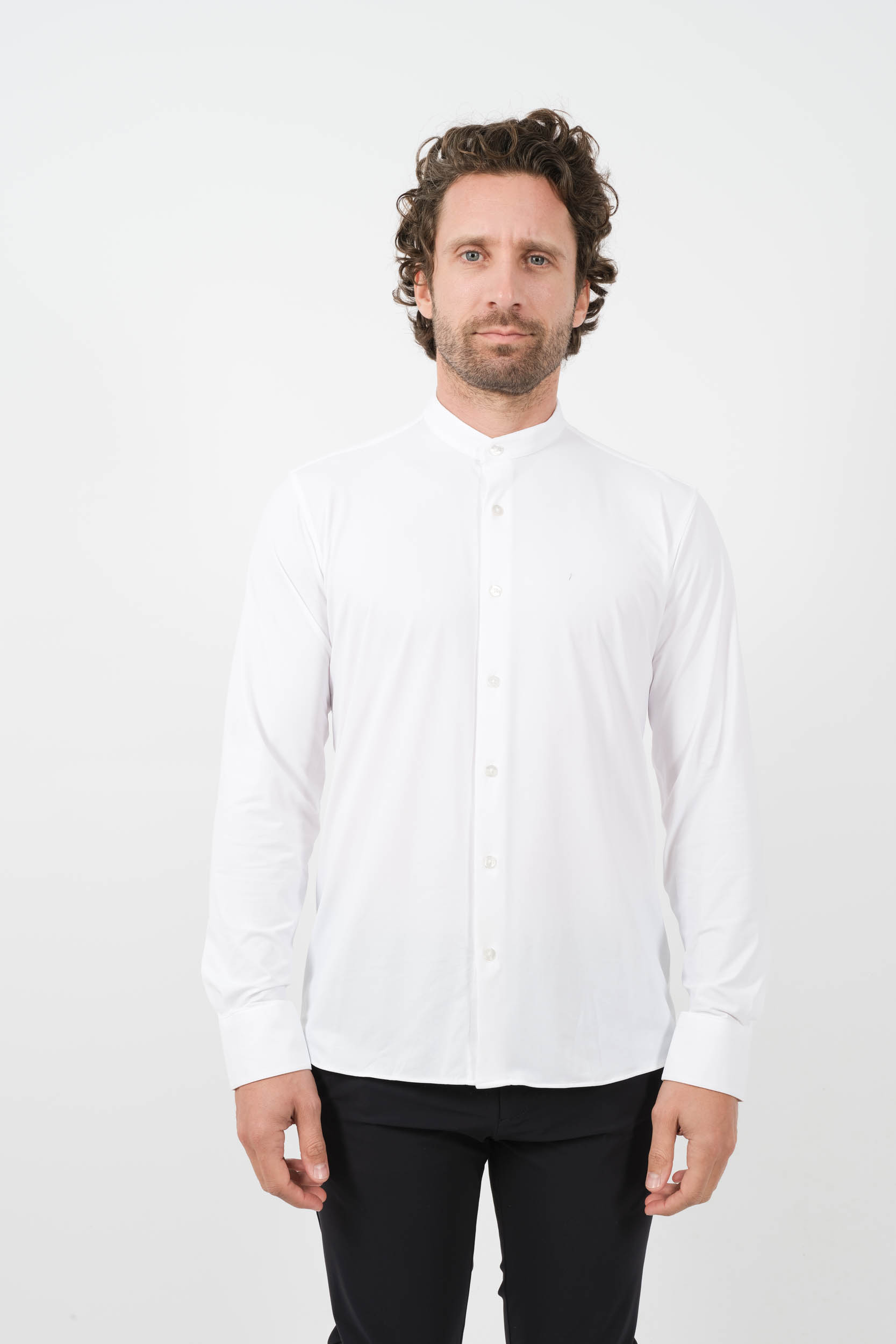 CHEMISE RRD COL MAO BLANCHE 23180-09