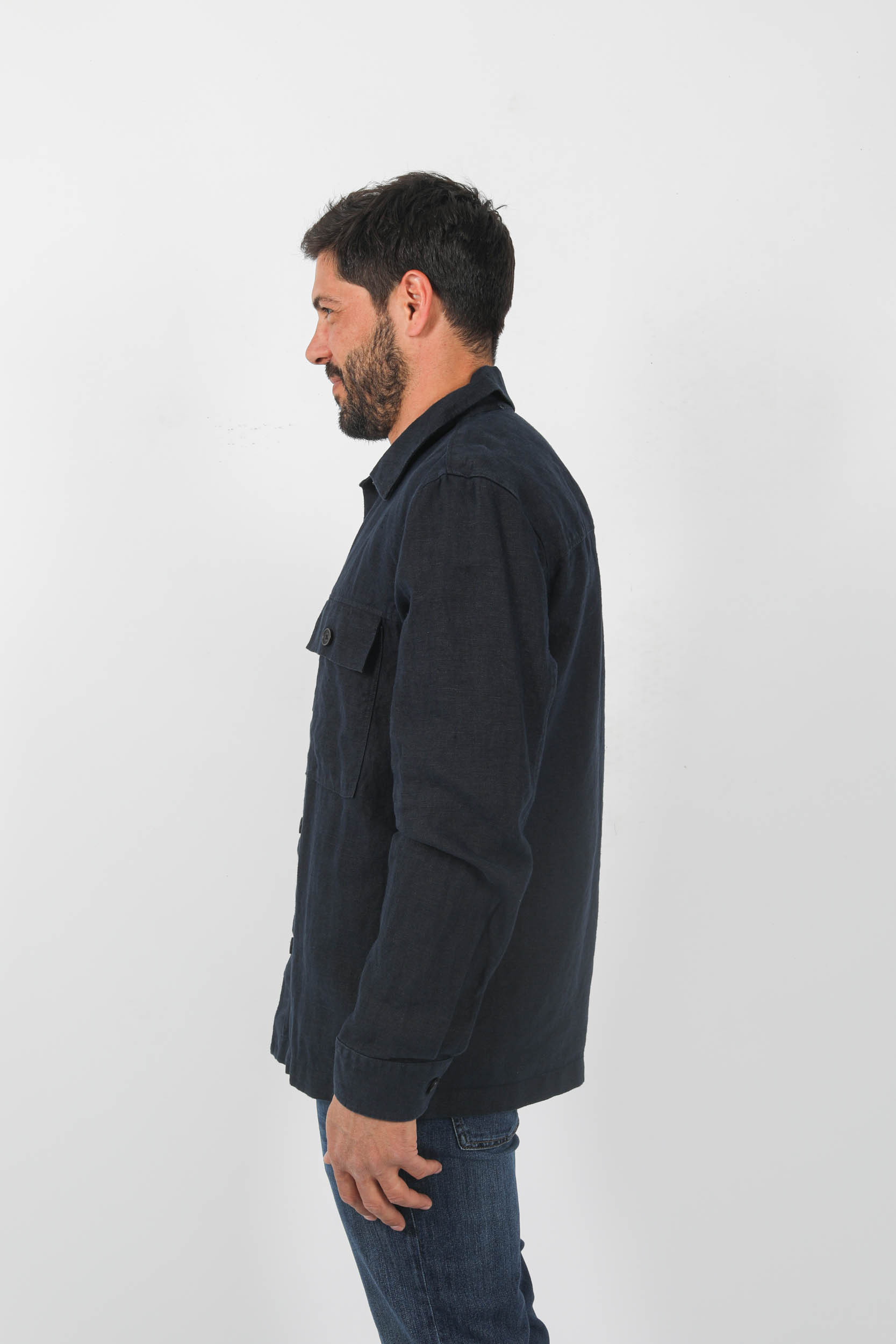 SHORT EN TOILE NNO7 MARINE  THEODOR1365-200