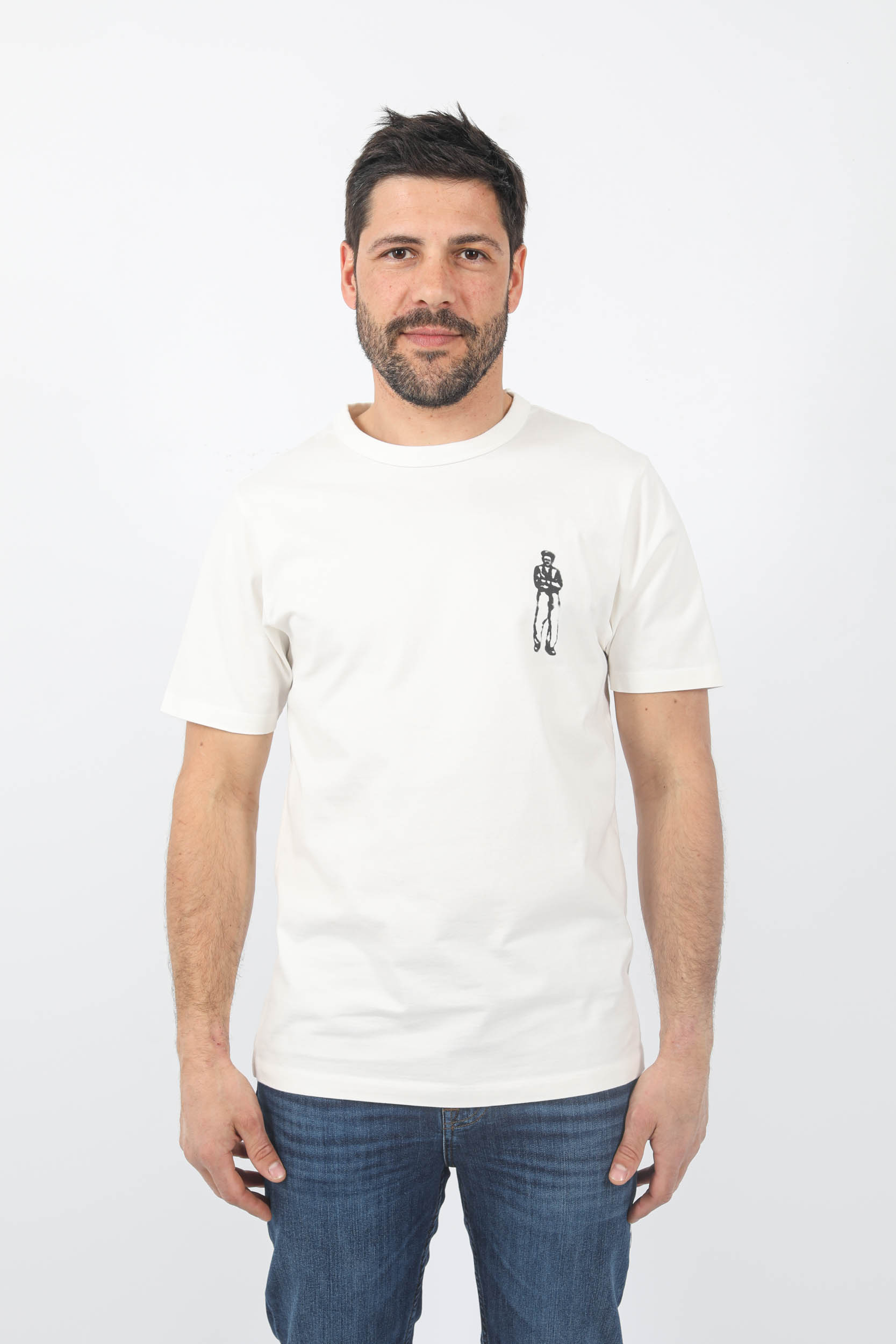 T-SHIRT C.P COMPANY BLANC MARIN S155A-103