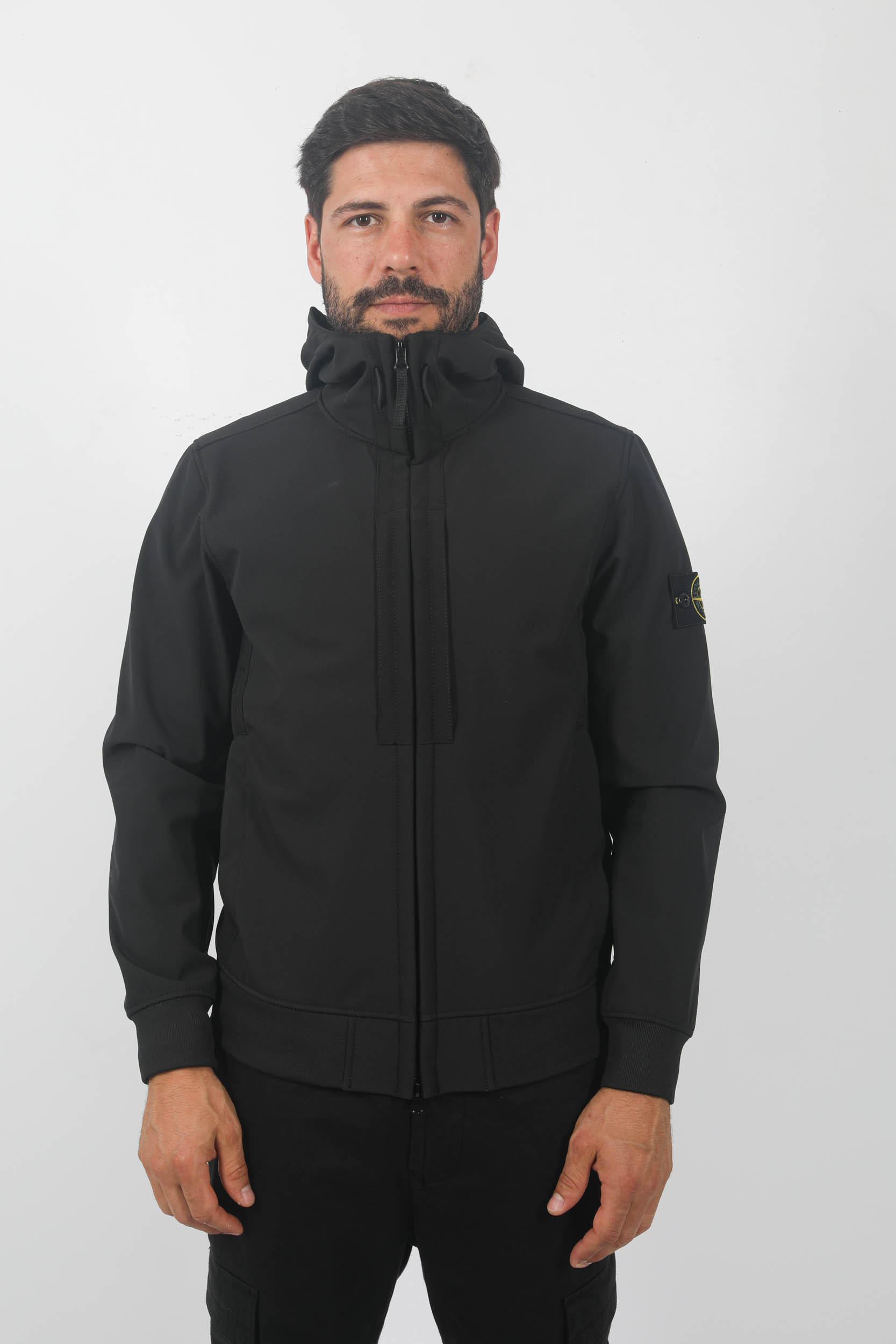 BLOUSON SOFT-SHELL STONE ISLAND NOIR 7915Q0122-V0029