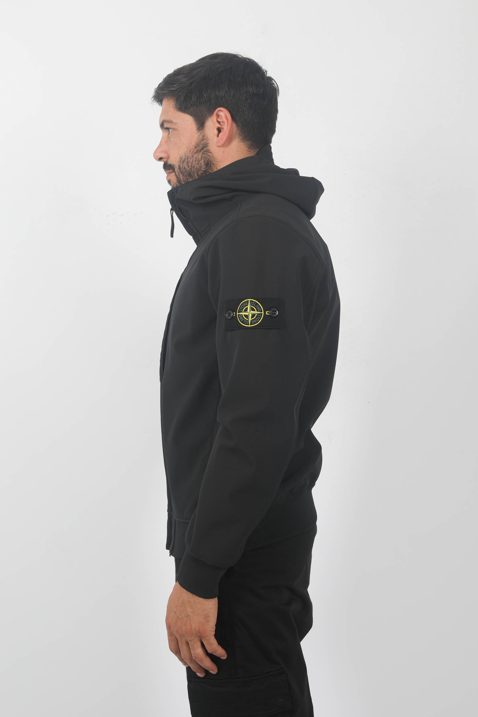 BLOUSON SOFT-SHELL STONE ISLAND NOIR 7915Q0122-V0029