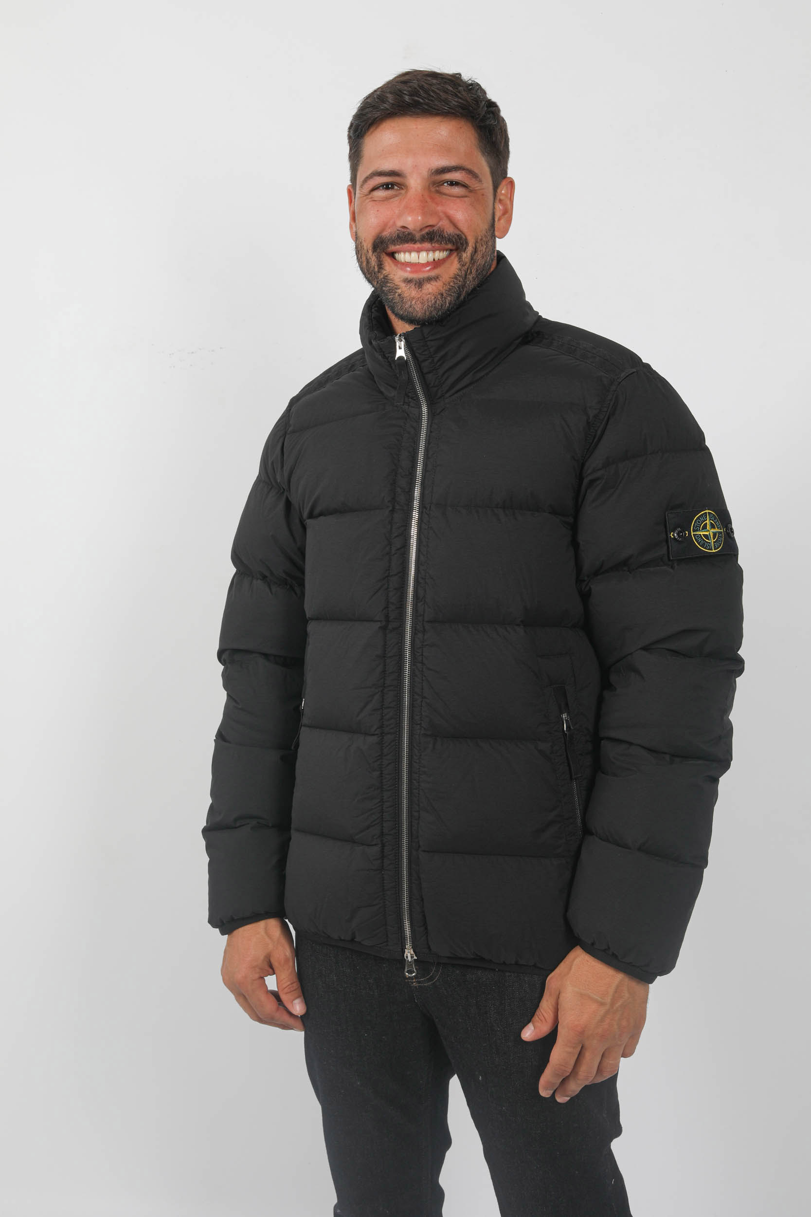 DOUDOUNE MATELASSE SANS CAPUCHE NOIR STONE ISLAND 791544028-V0029