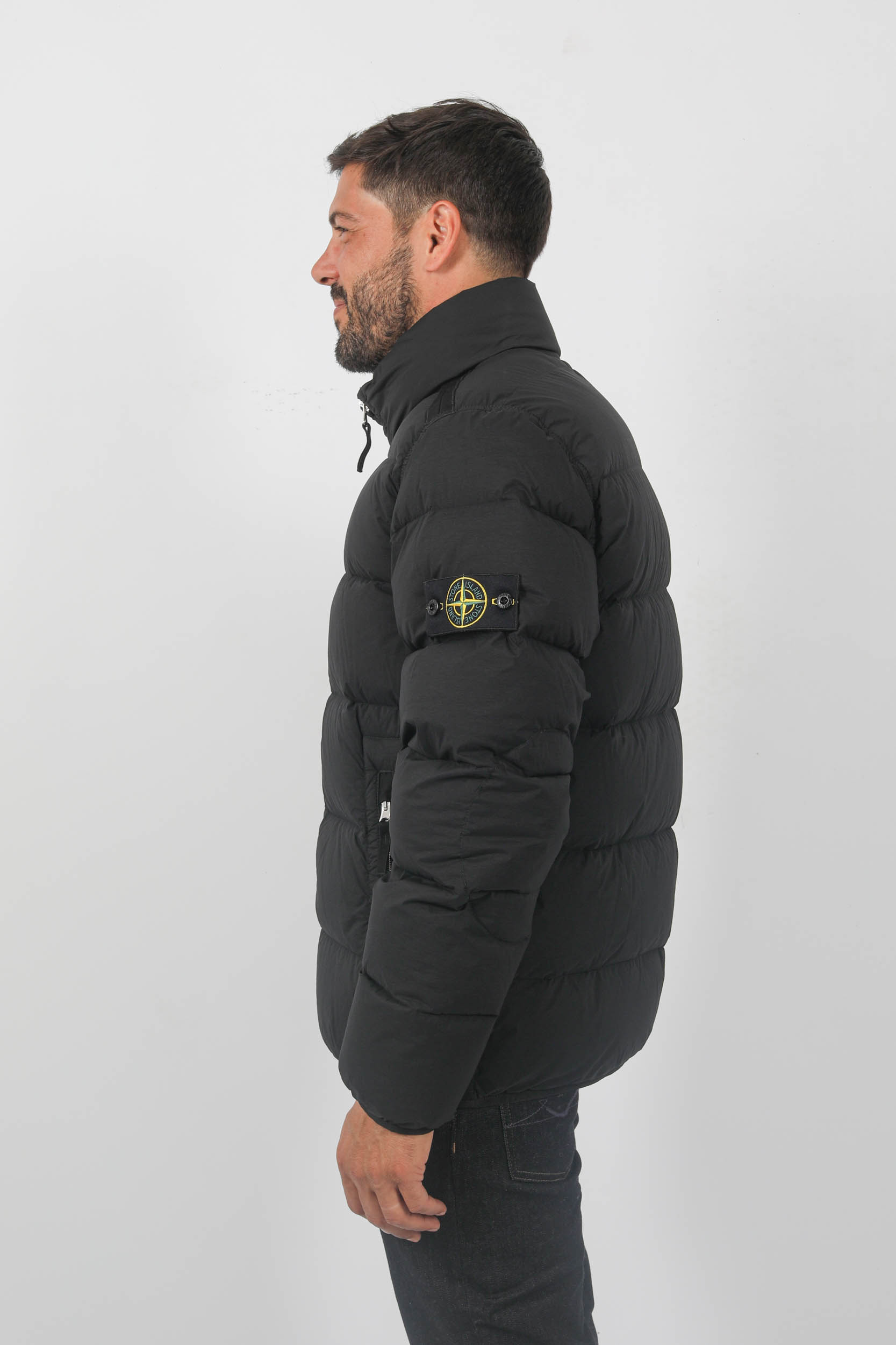 DOUDOUNE MATELASSE SANS CAPUCHE NOIR STONE ISLAND 791544028-V0029