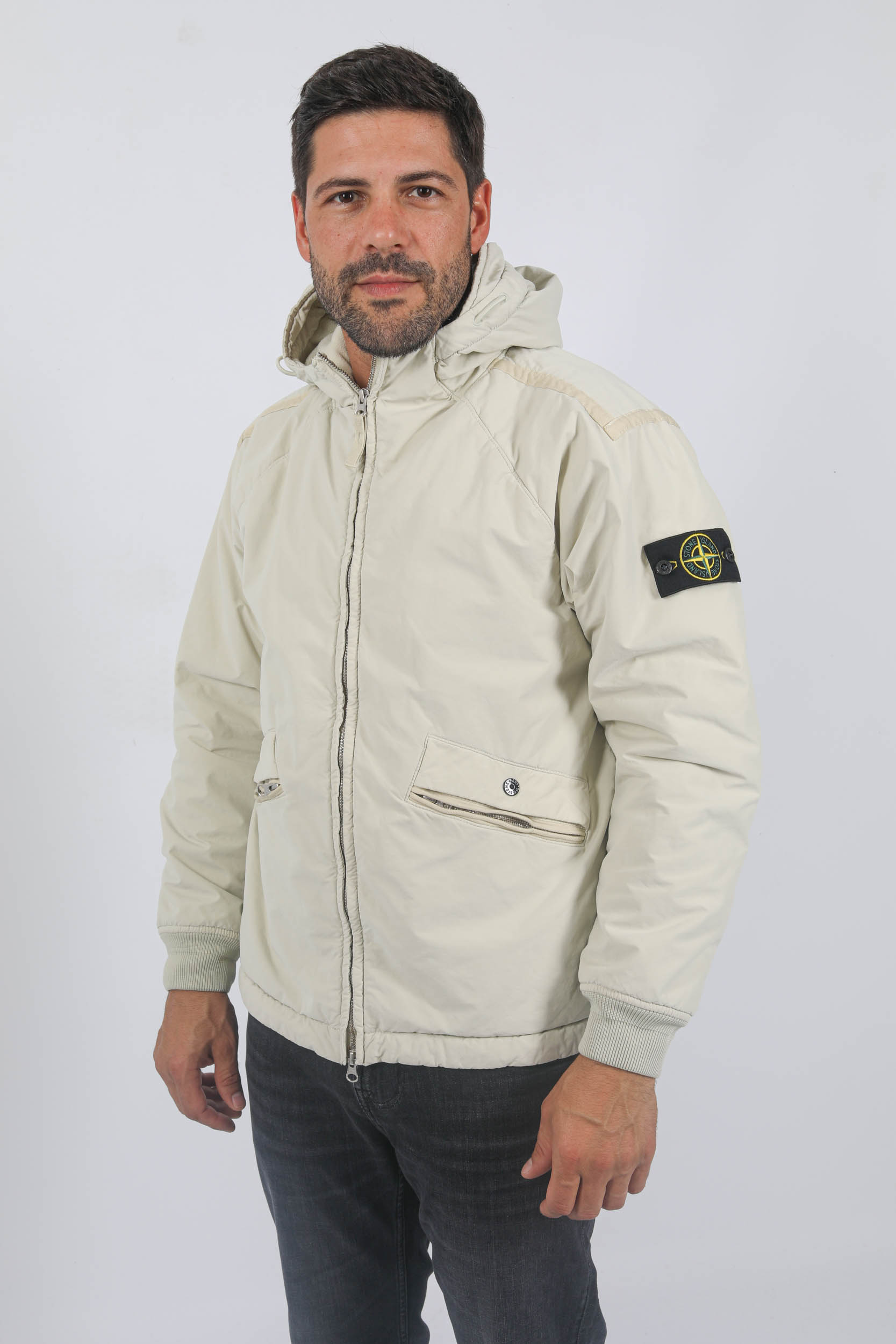 BLOUSON STONE ISLAND PEAU DE PECHE BEIGE 791541631-V0097