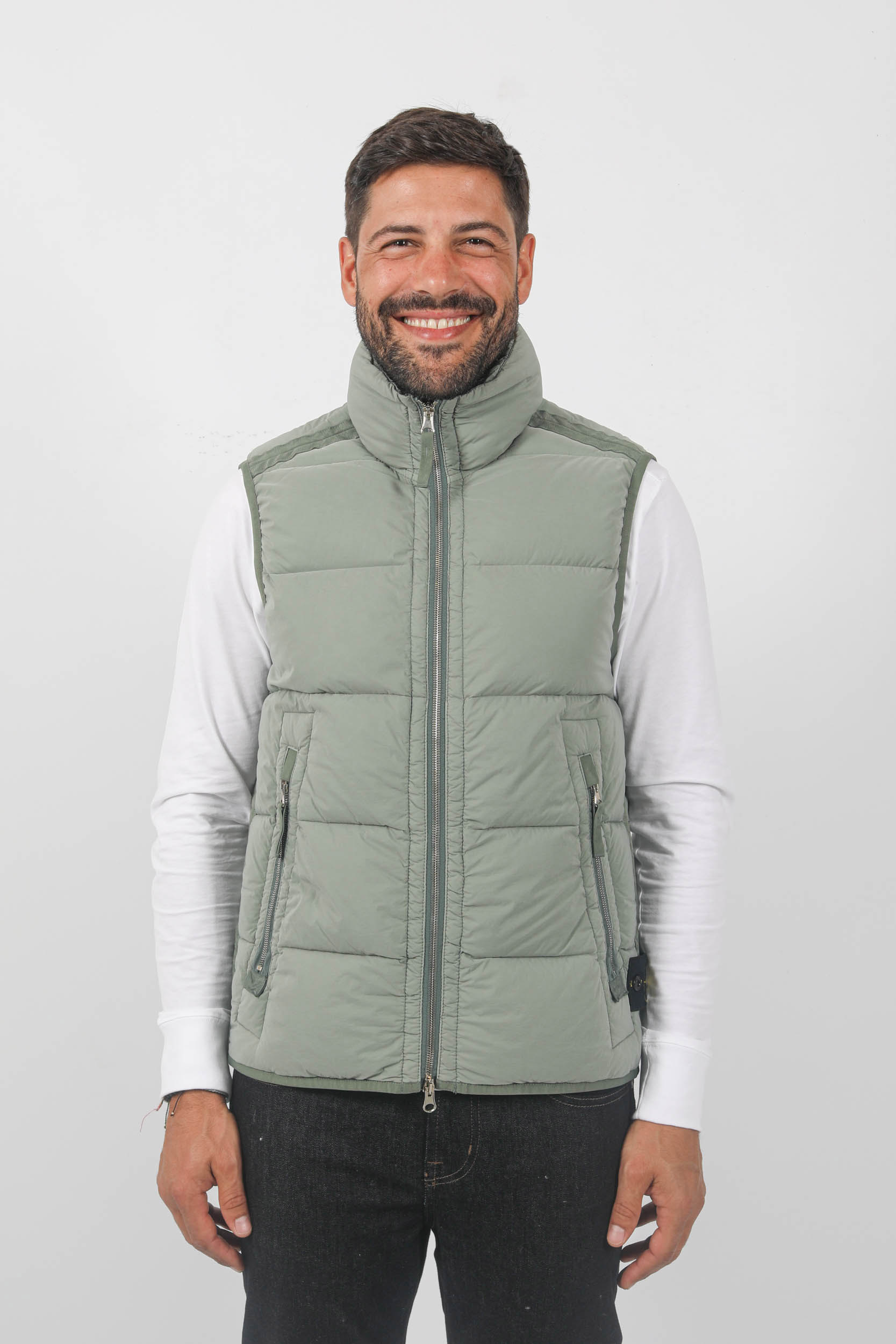 DOUDOUNE SANS MANCHES STONE ISLAND VERT 7915G1428-V0055