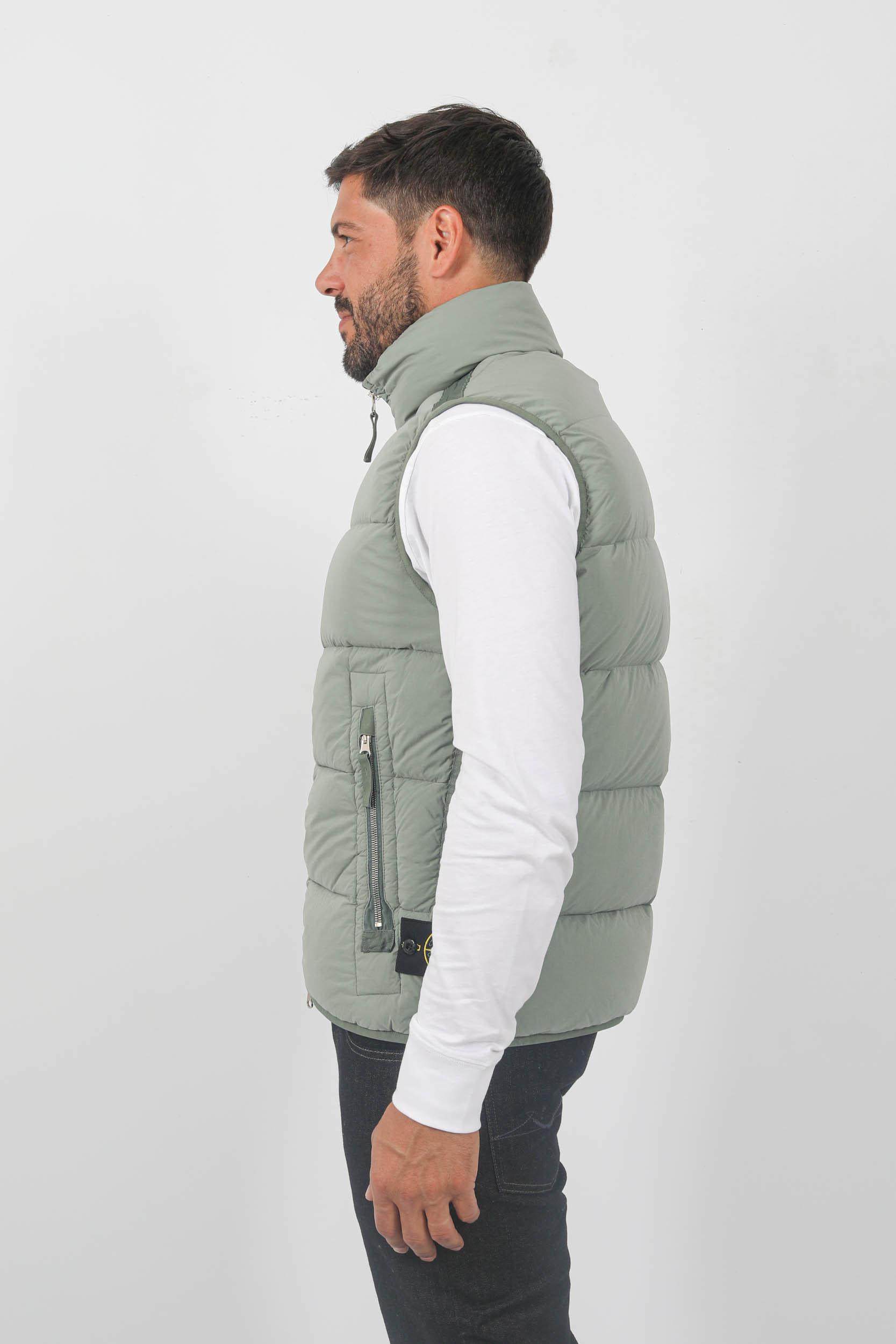 DOUDOUNE SANS MANCHES STONE ISLAND VERT 7915G1428-V0055