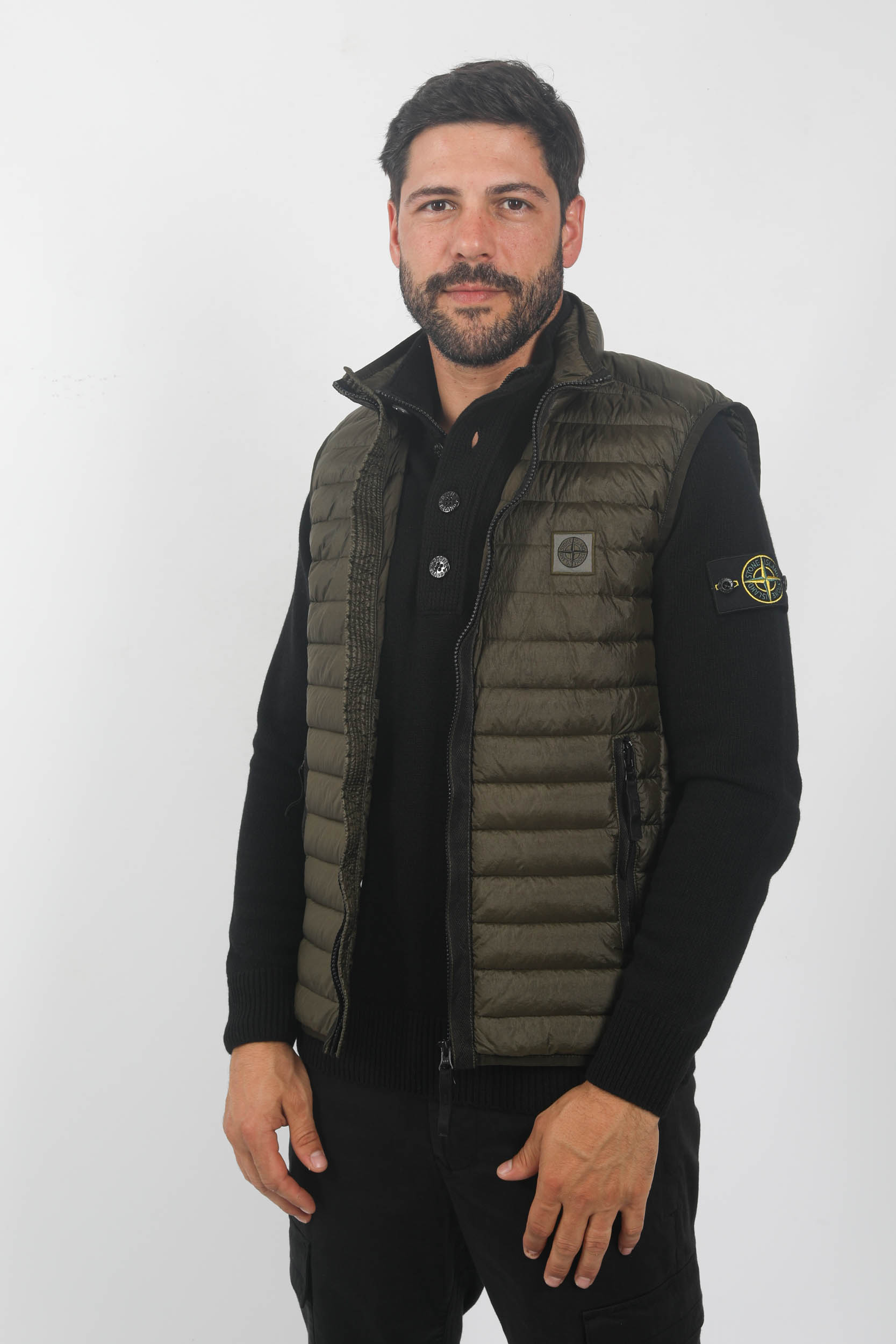 DOUDOUNE SANS MANCHES STONE ISLAND KAKI 7915G0224-V0058