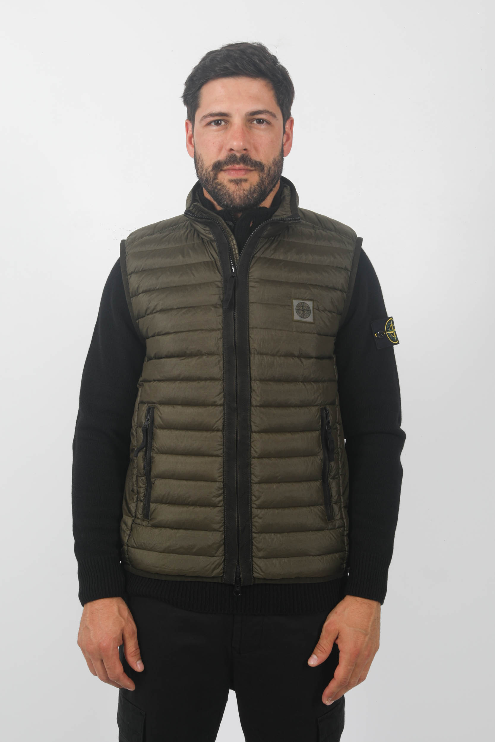 DOUDOUNE SANS MANCHES STONE ISLAND KAKI 7915G0224-V0058