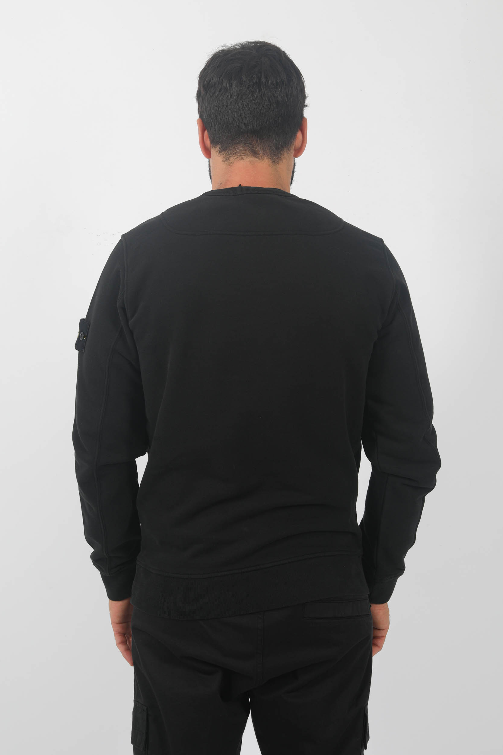 SWEAT COL ROND STONE ISLAND NOIR 791562420-V0029