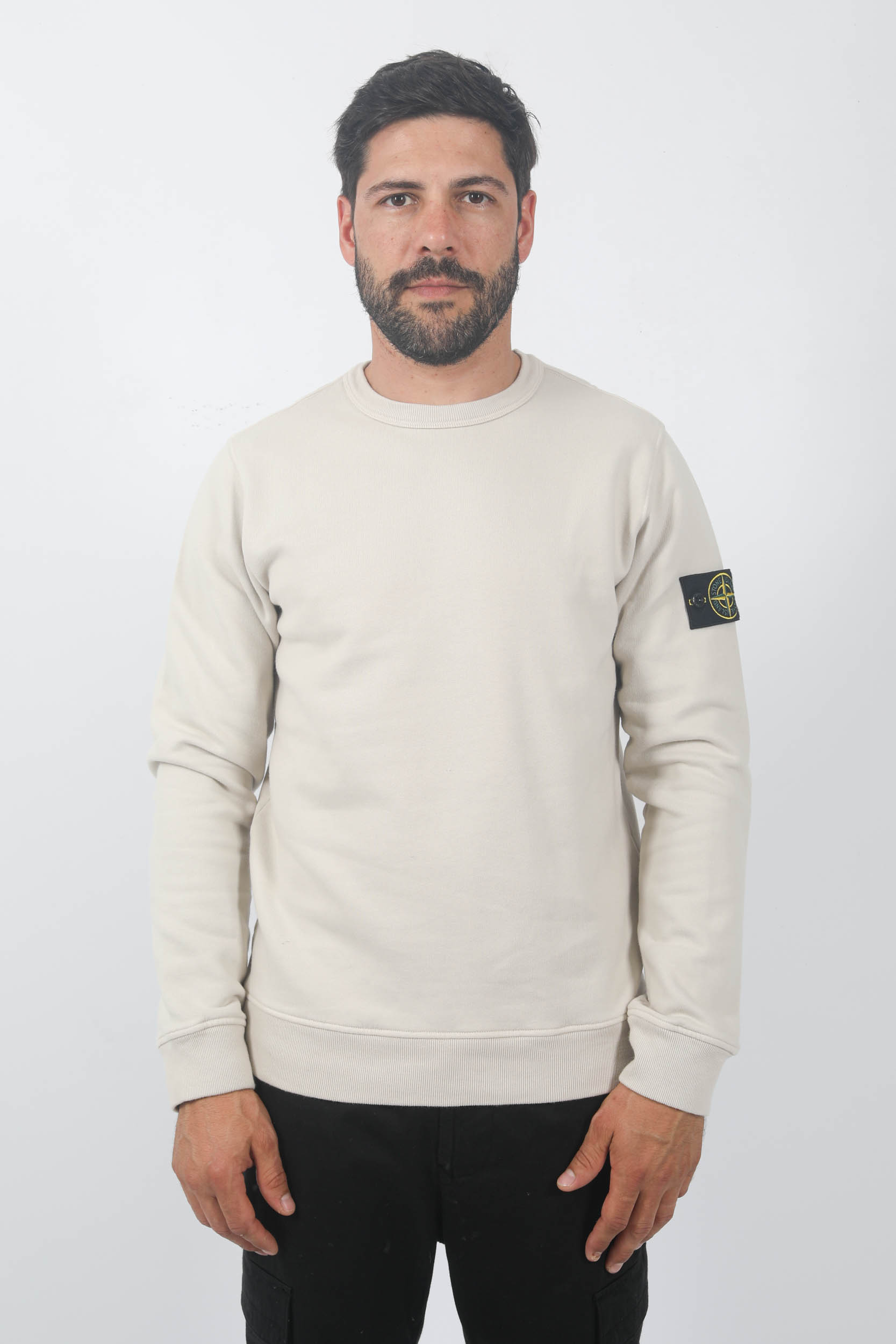 SWEAT COL ROND STONE ISLAND BEIGE 791562420-V0097