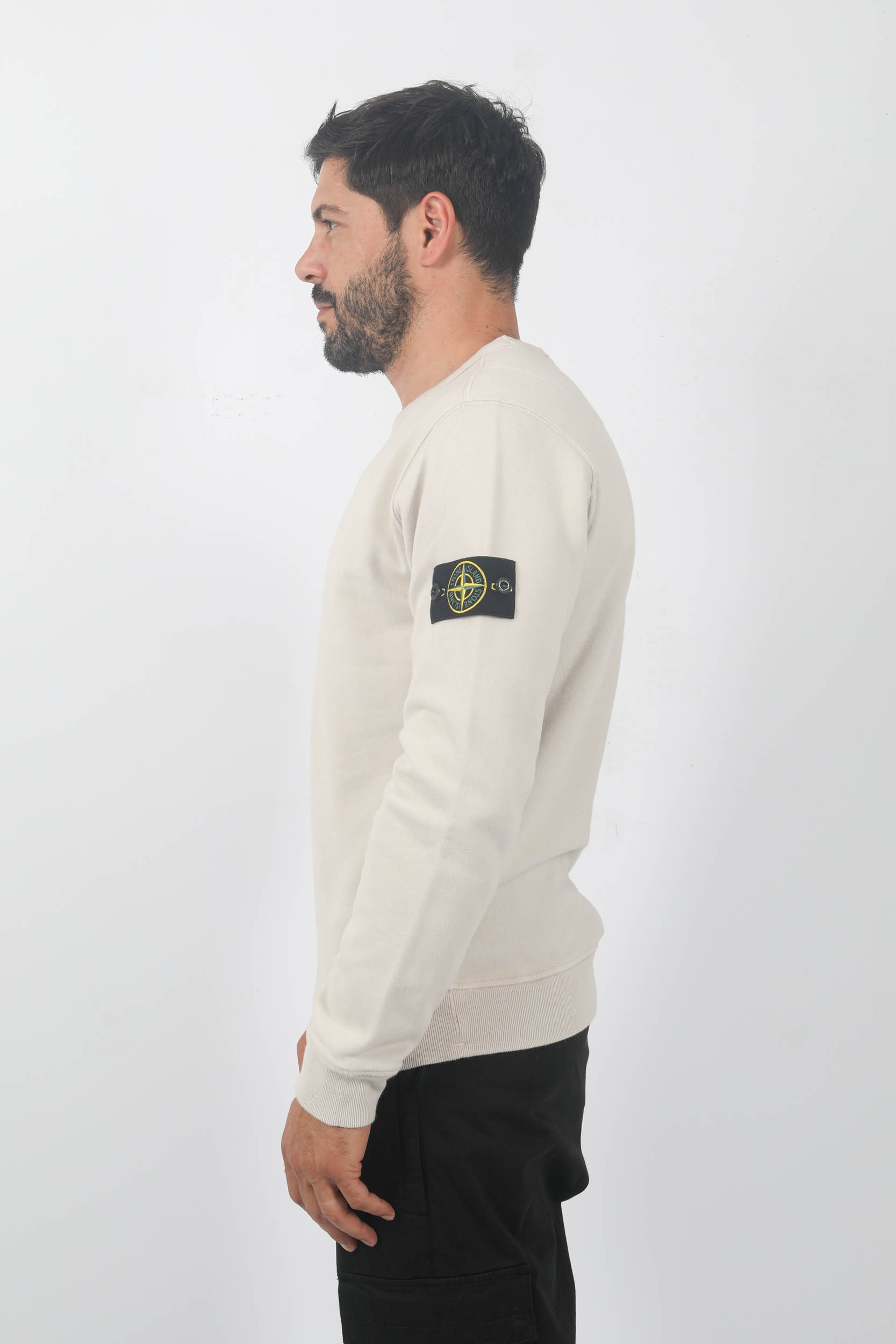 SWEAT COL ROND STONE ISLAND BEIGE 791562420-V0097
