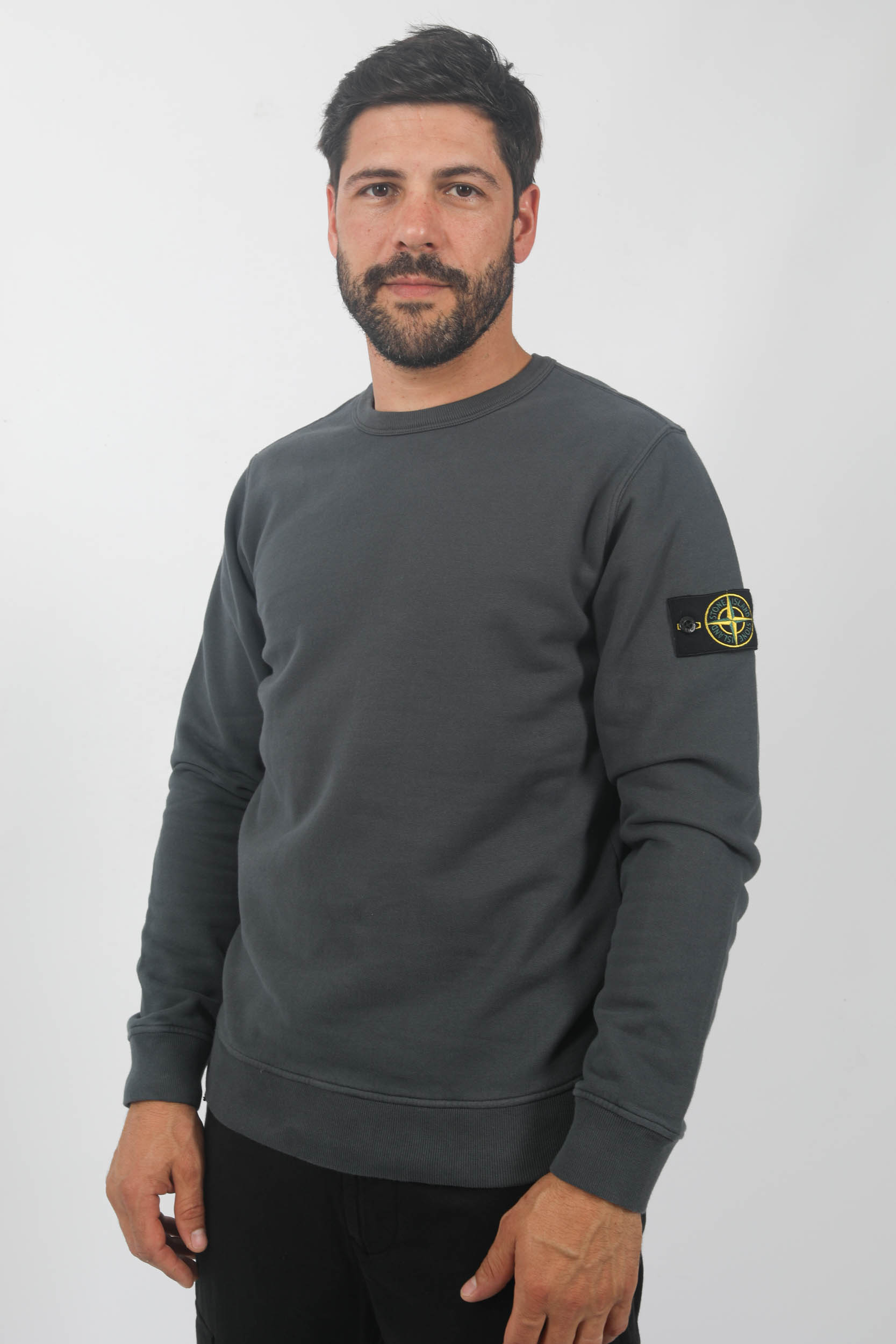 SWEAT COL ROND STONE ISLAND ANTHRACITE 791562420-V0062