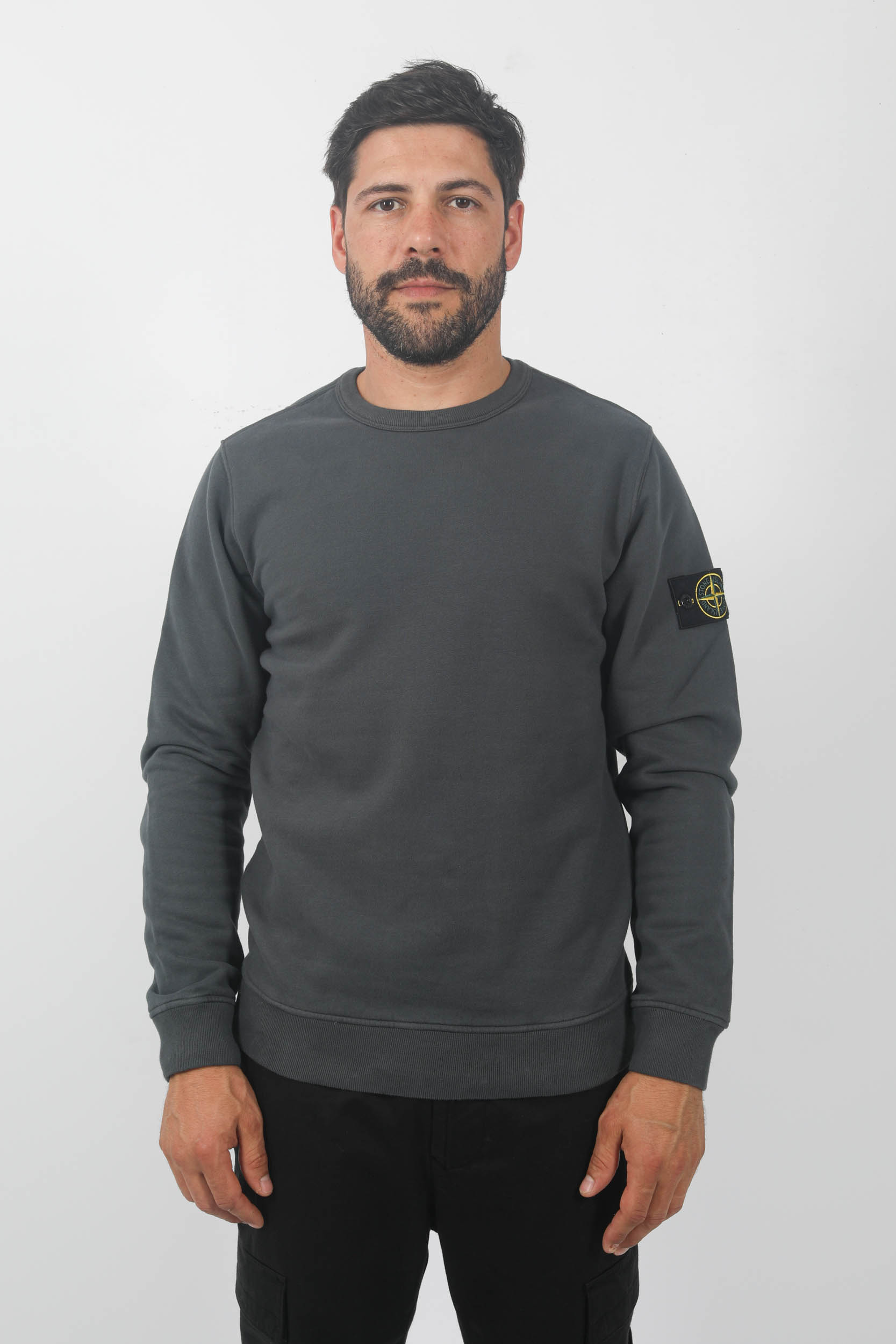 SWEAT COL ROND STONE ISLAND ANTHRACITE 791562420-V0062