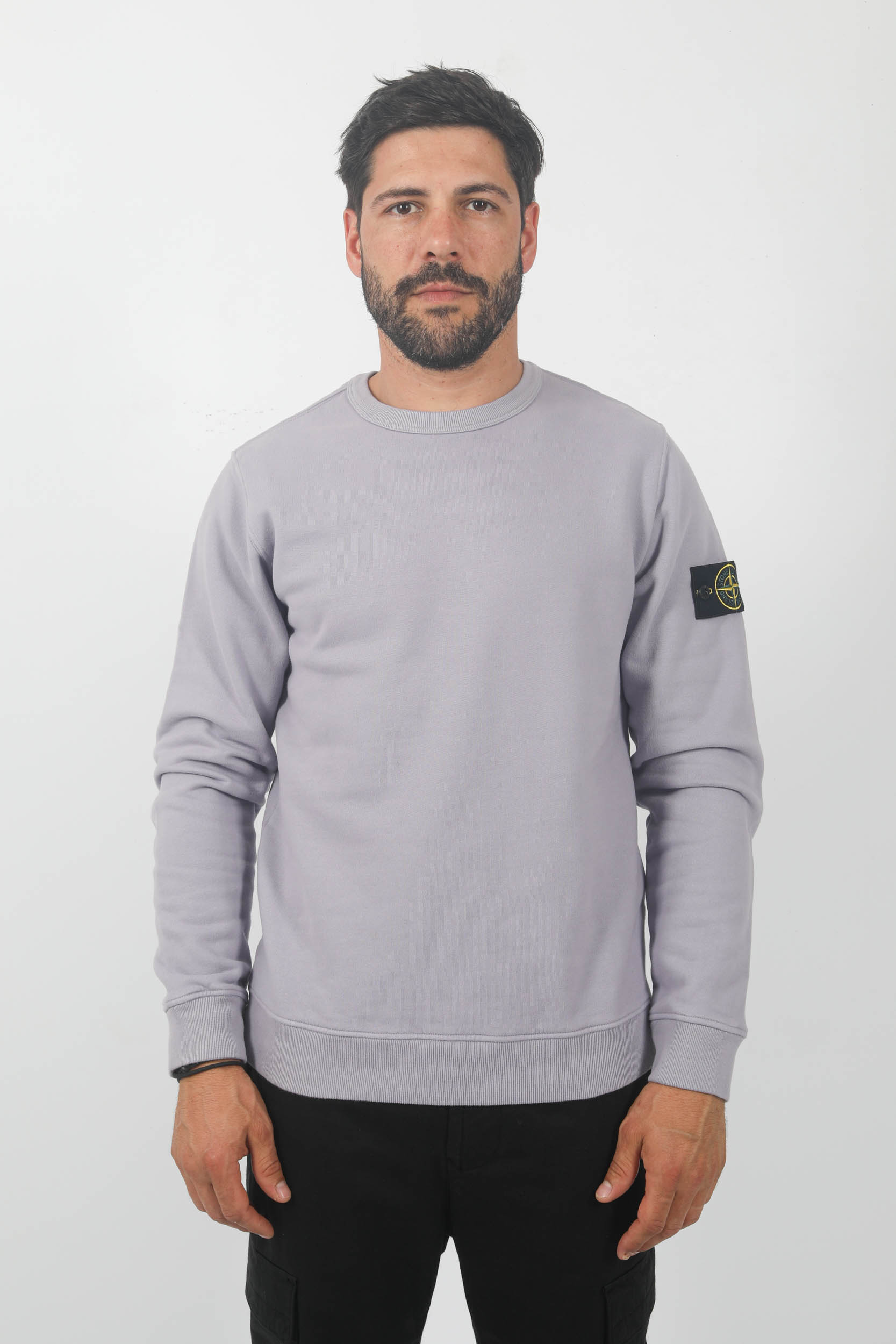 SWEAT COL ROND STONE ISLAND LAVANDE 791562420-V0047