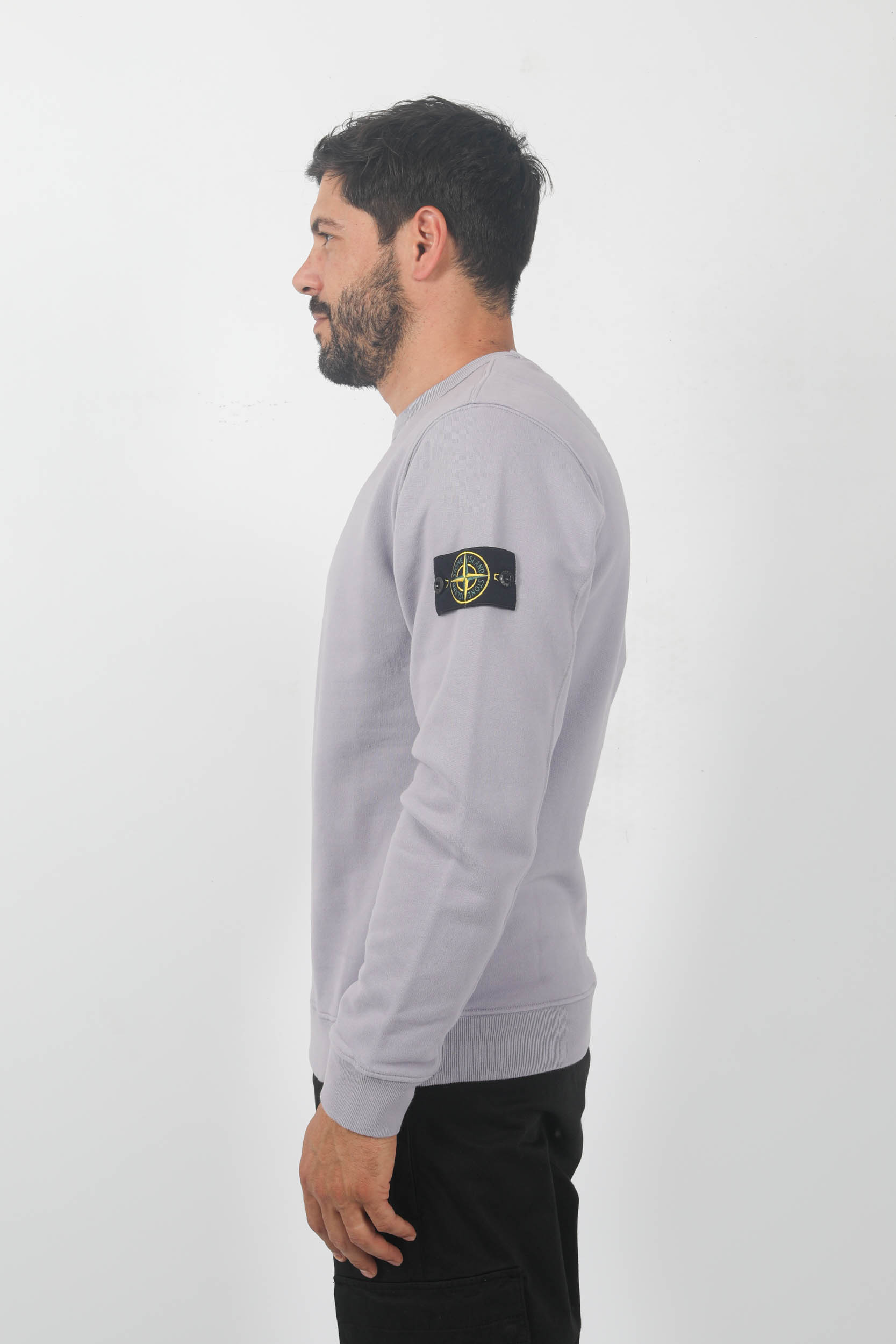 SWEAT COL ROND STONE ISLAND LAVANDE 791562420-V0047