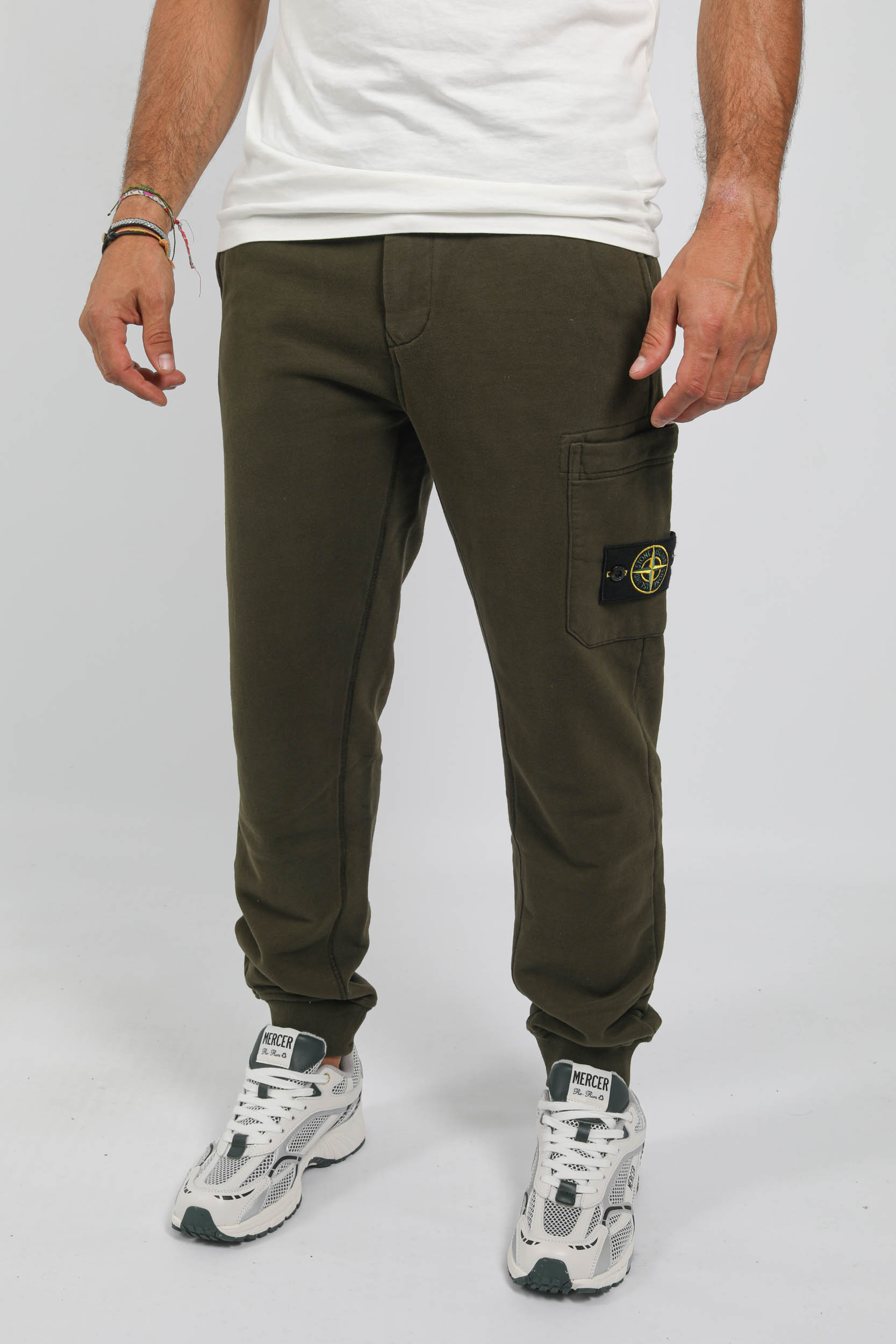 BAS DE JOGGING STONE ISLAND KAKI 791562620-V0058