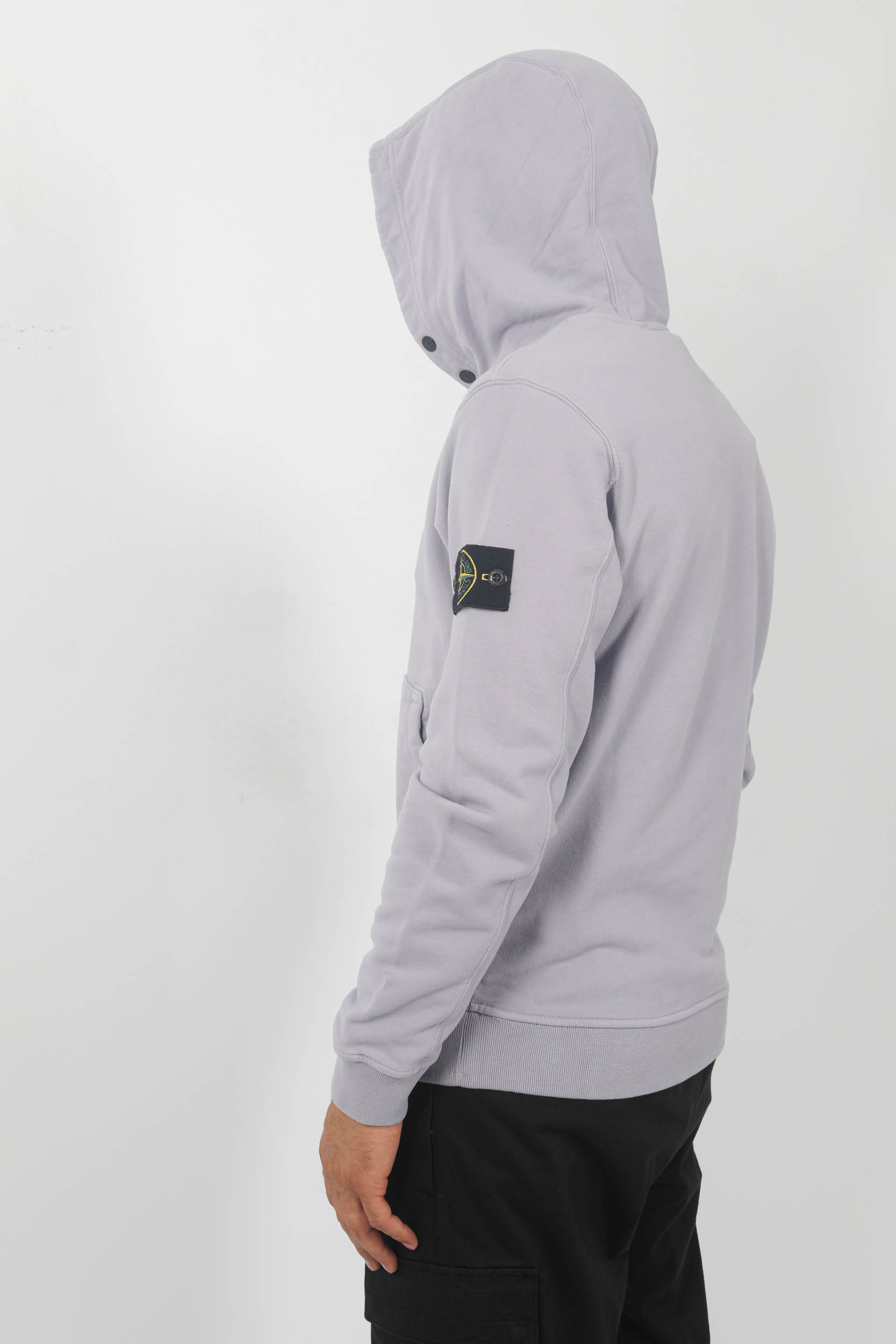 SWEAT A CAPUCHE STONE ISLAND LAVANDE 791561720-V0047