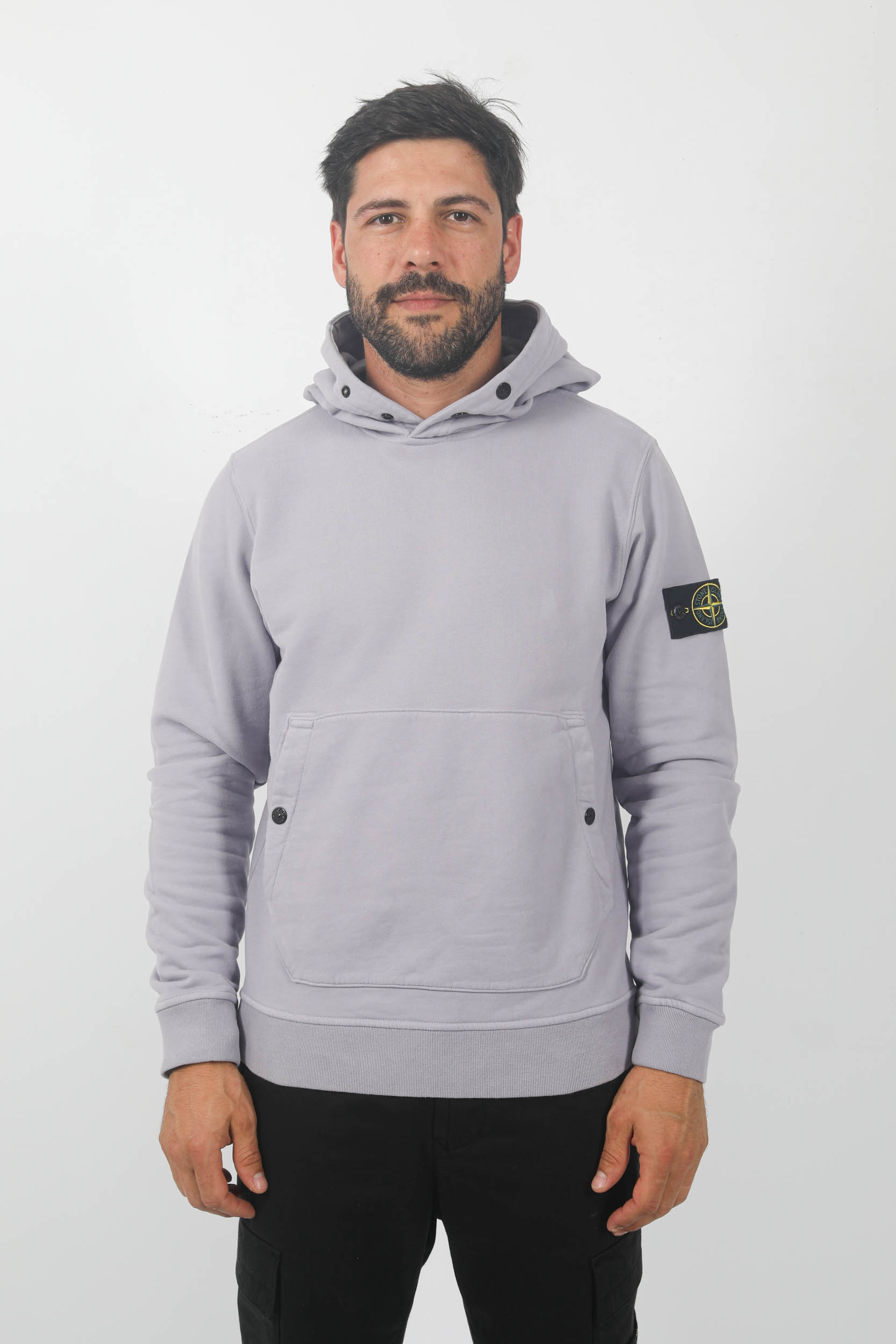 SWEAT A CAPUCHE STONE ISLAND LAVANDE 791561720-V0047
