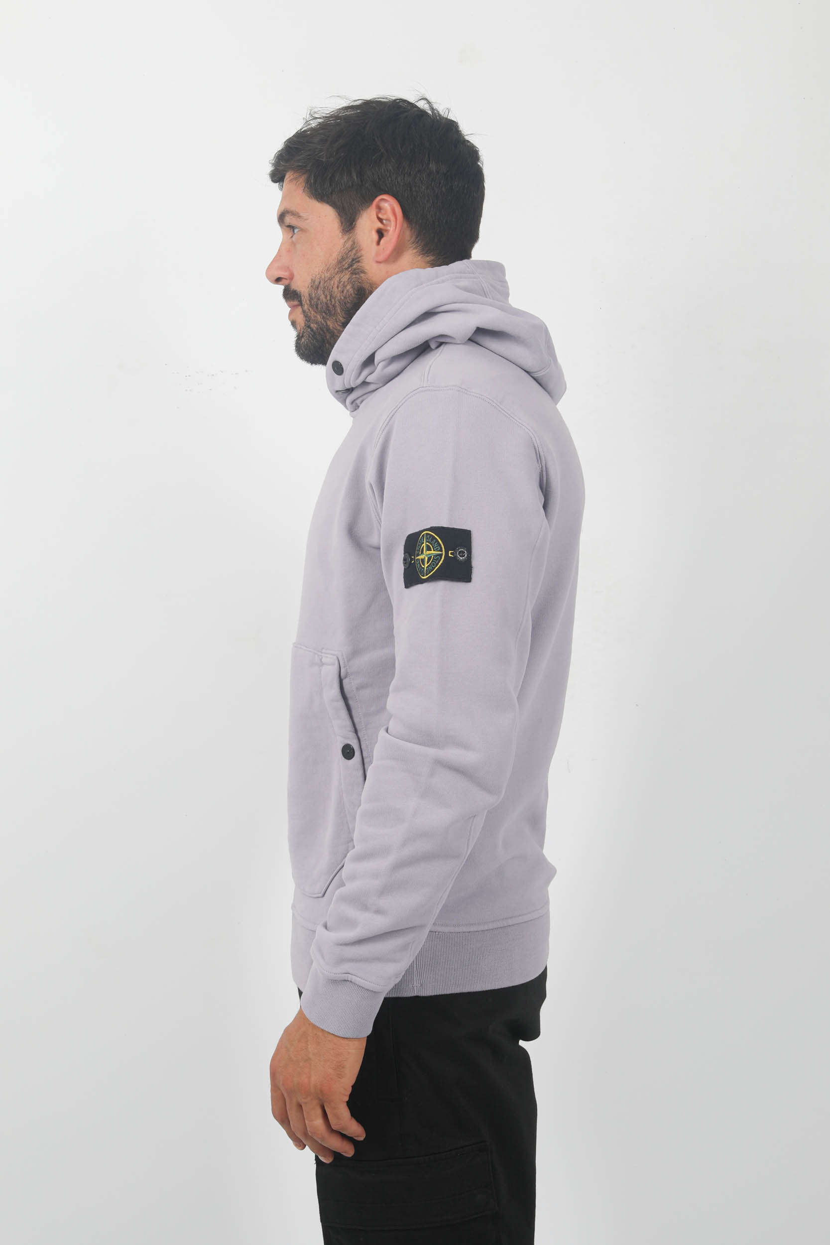SWEAT A CAPUCHE STONE ISLAND LAVANDE 791561720-V0047