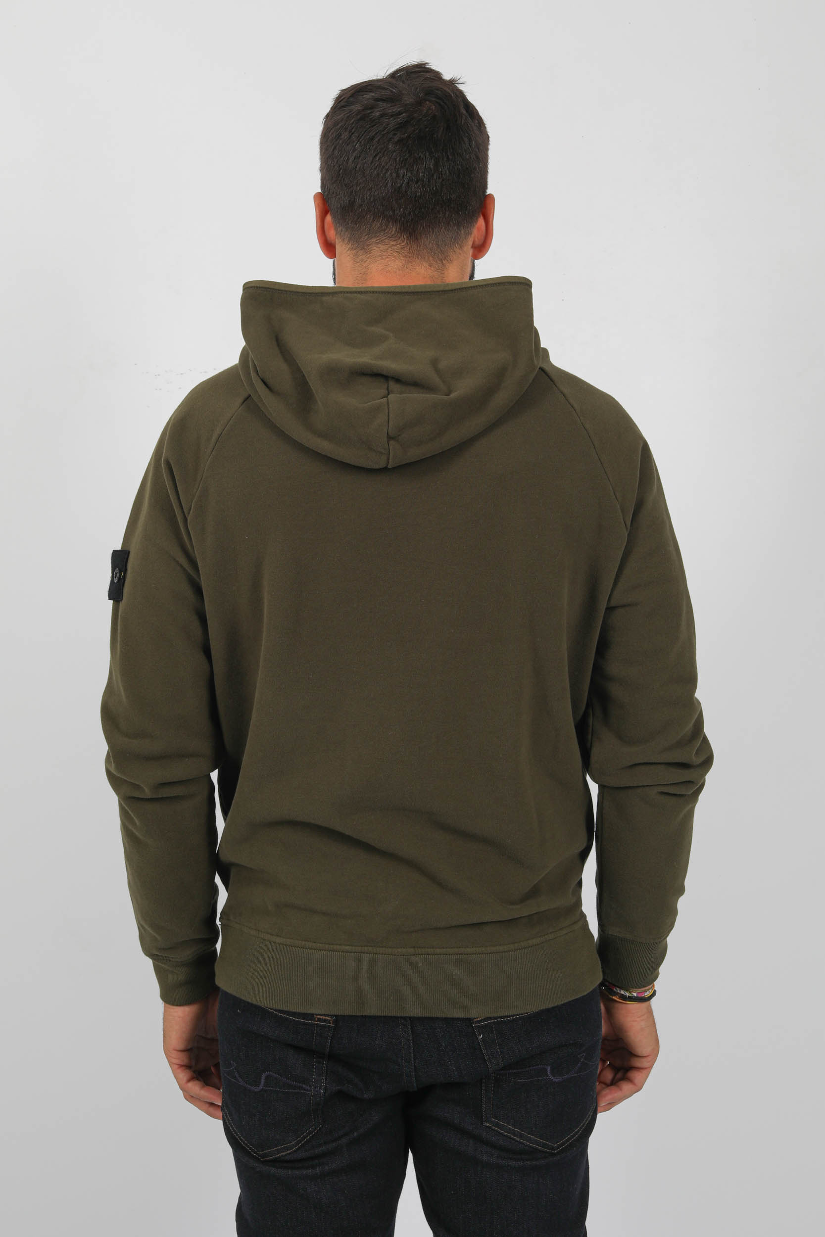 SWEAT A CAPUCHE STONE ISLAND COTON STRETCH KAKI 791561252-V0058
