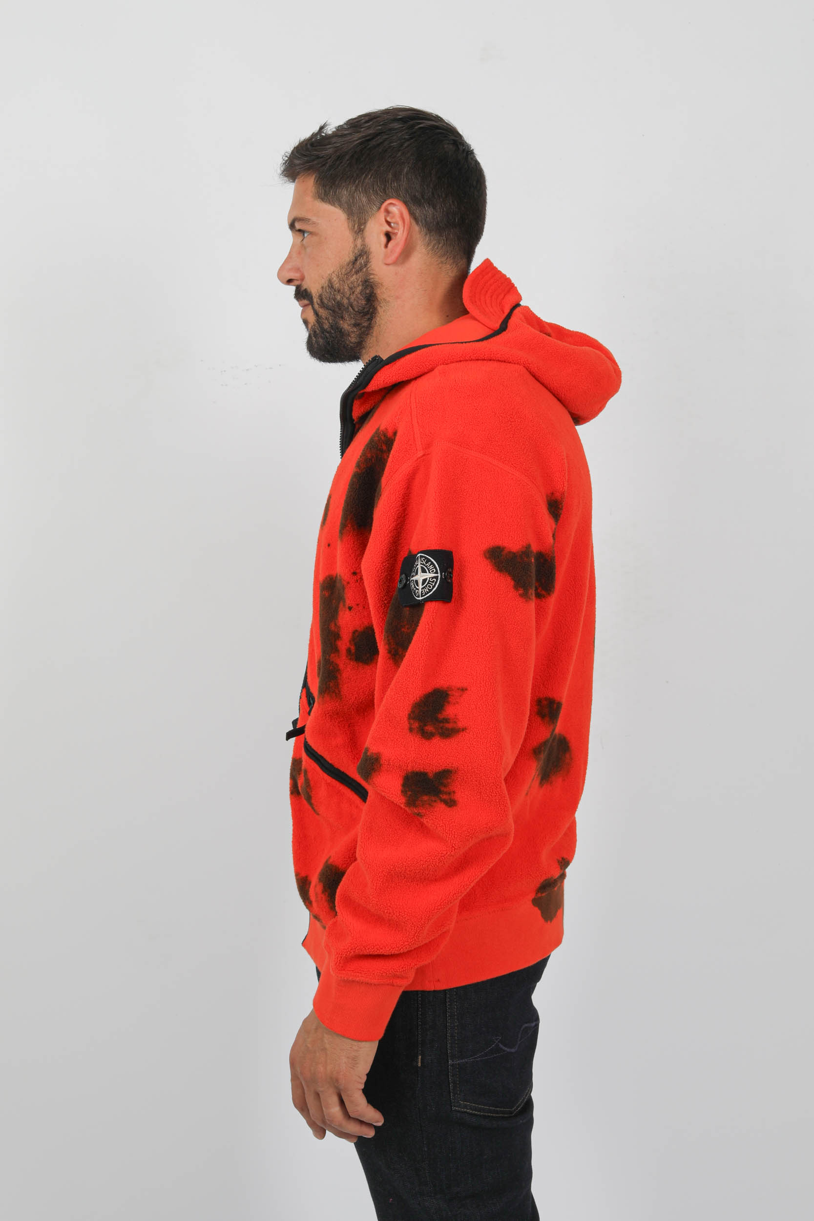 SWEAT POLAIRE STONE ISLAND ROUGE 7915658E4-V0037