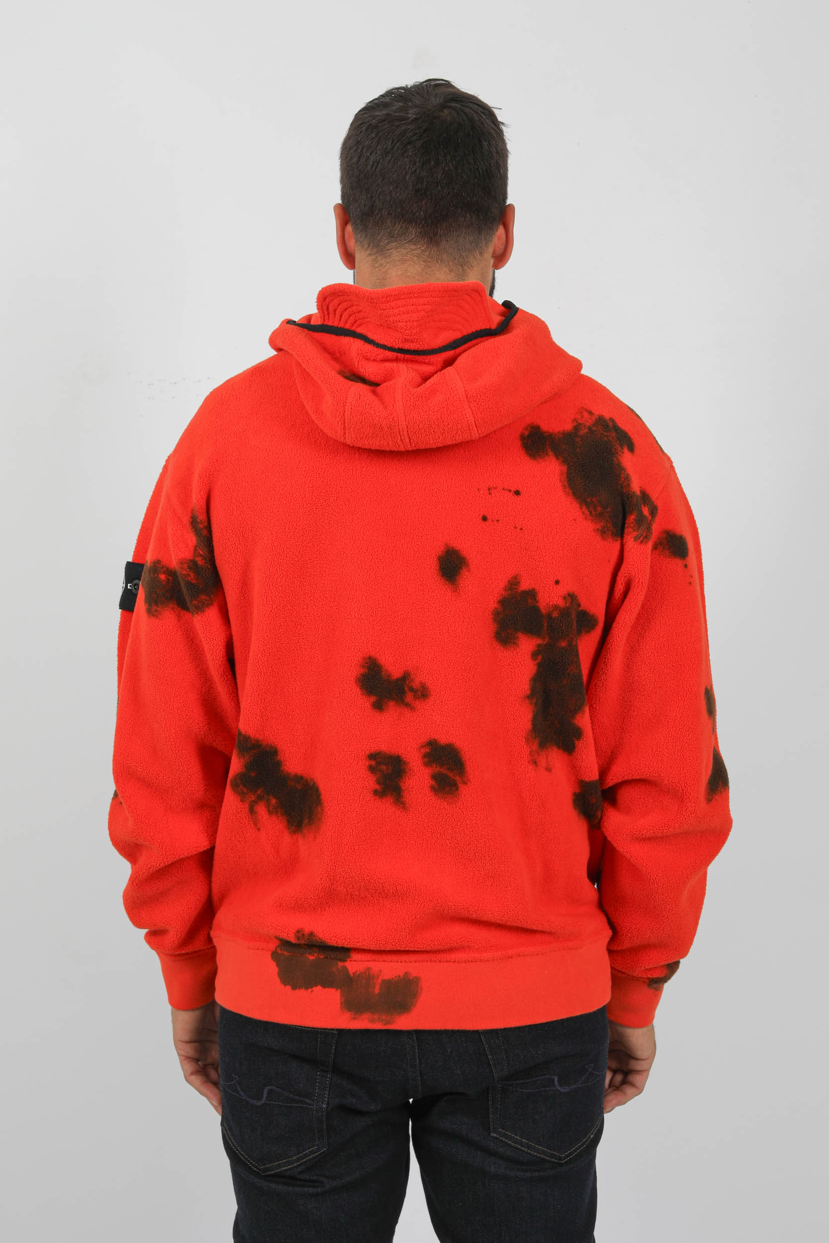 SWEAT POLAIRE STONE ISLAND ROUGE 7915658E4-V0037