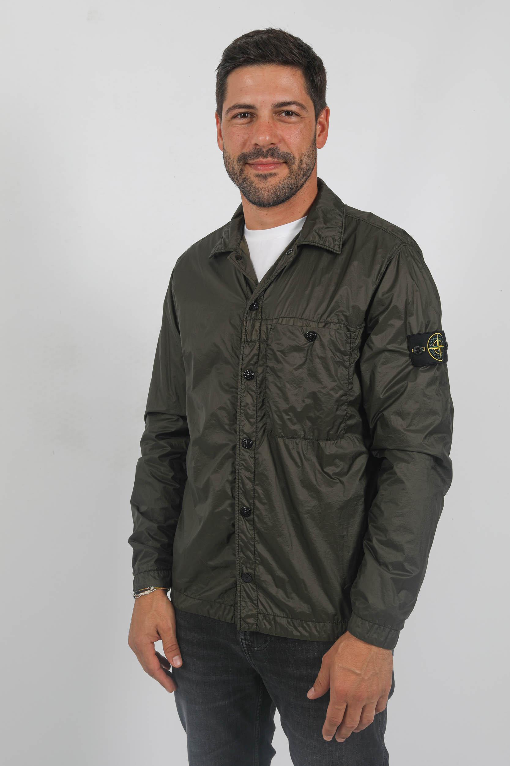 SURECHEMISE STONE ISLAND NYLON KAKI 791510525-V0058