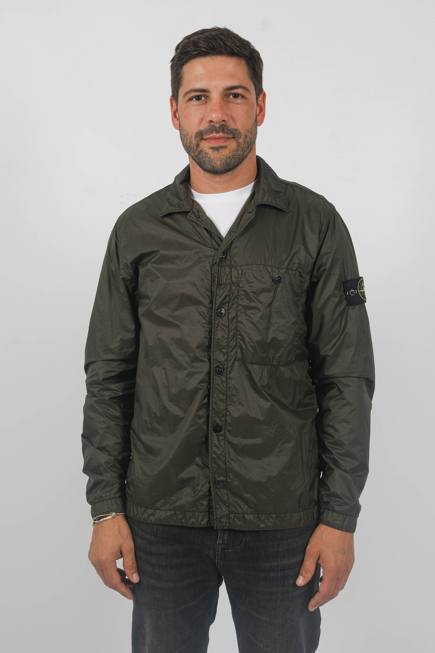 SURECHEMISE STONE ISLAND NYLON KAKI 791510525-V0058