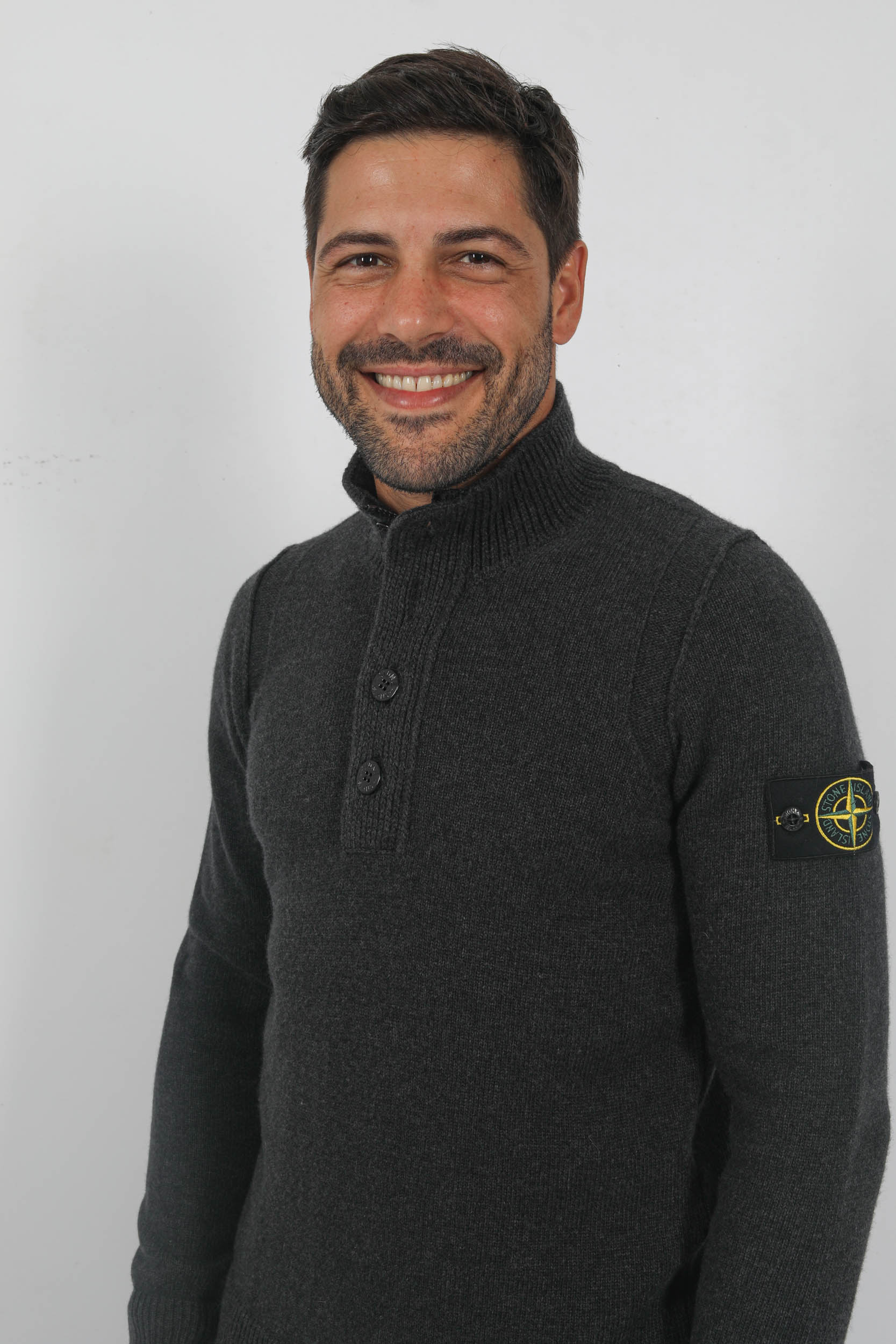 PULL STONE ISLAND COL CAMIONNEUR ANTHRACITE 7915540A3-V0M65