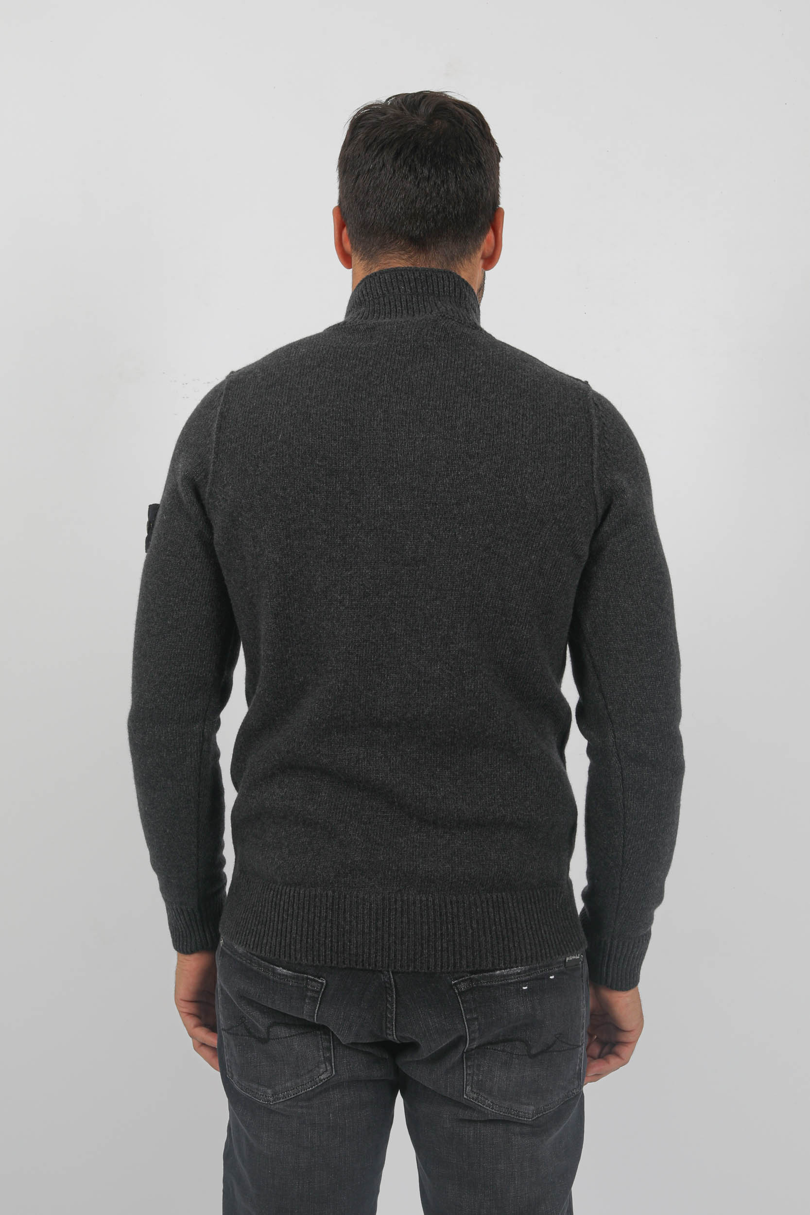 PULL STONE ISLAND COL CAMIONNEUR ANTHRACITE 7915540A3-V0M65