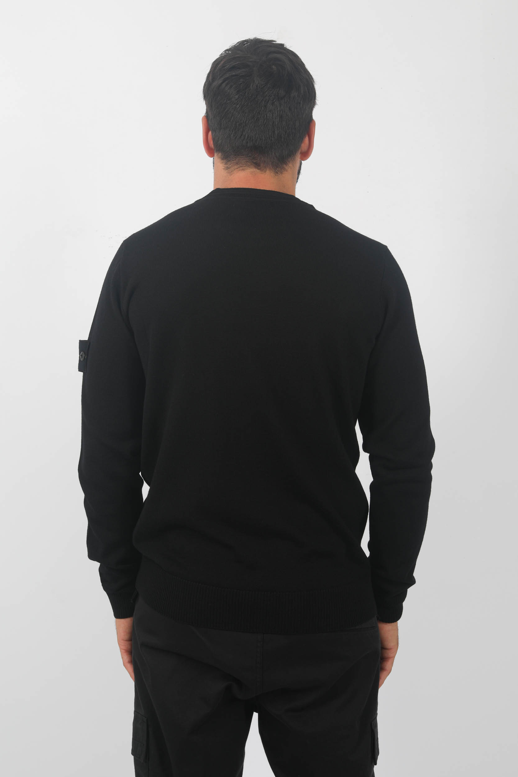 PULL MERINOS STONE ISLAND NOIR 7915510C4-A0029