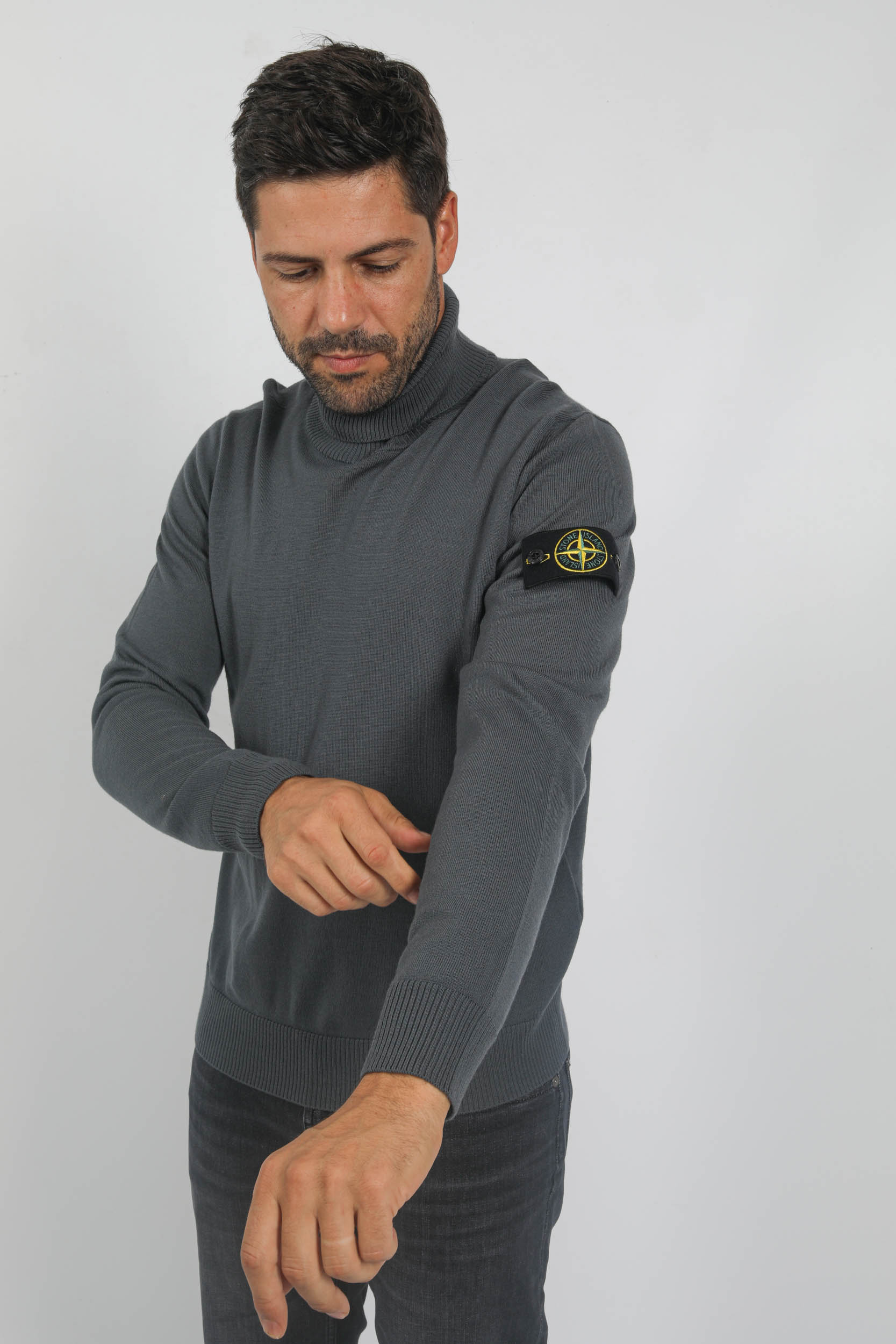 PULL COL ROULE MERINOS STONE ISLAND ANTHRACITE 7915525C4-V0062