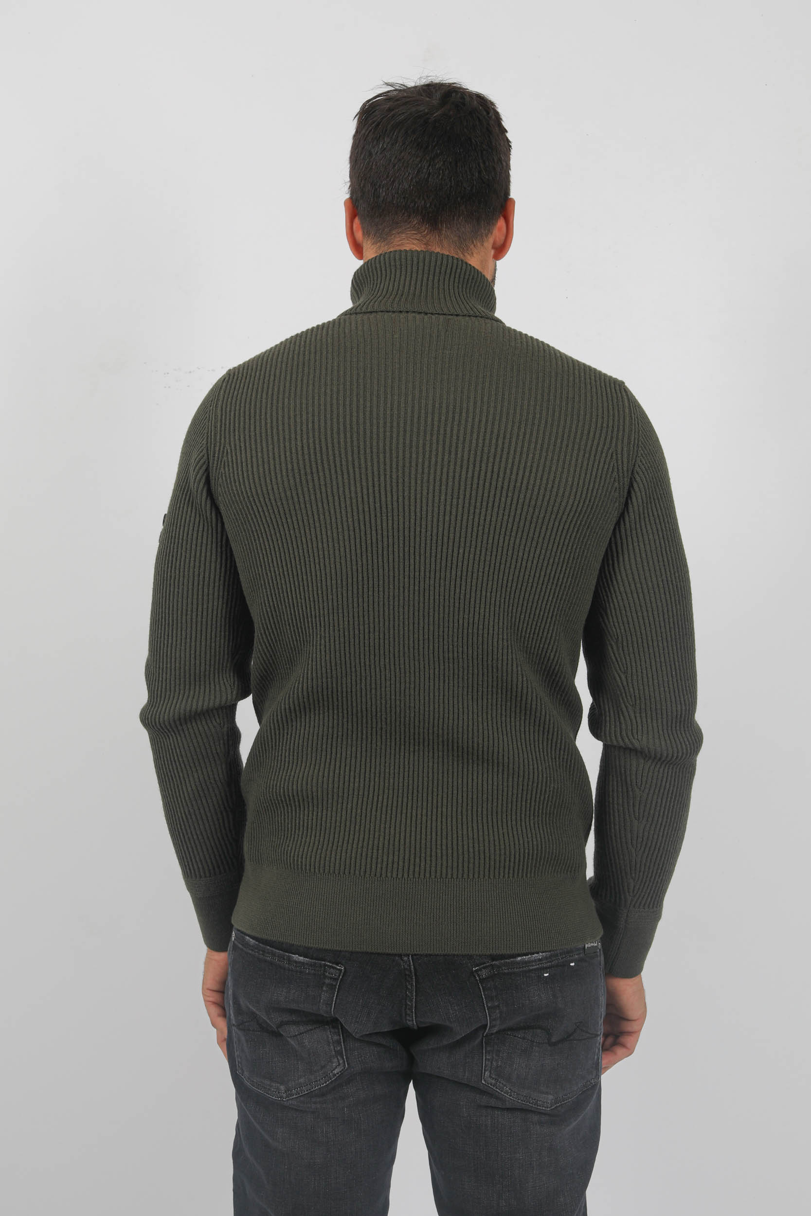 PULL STONE ISLAND COL ROULE COTES ANGLAISES KAKI 7915552C2-V0058