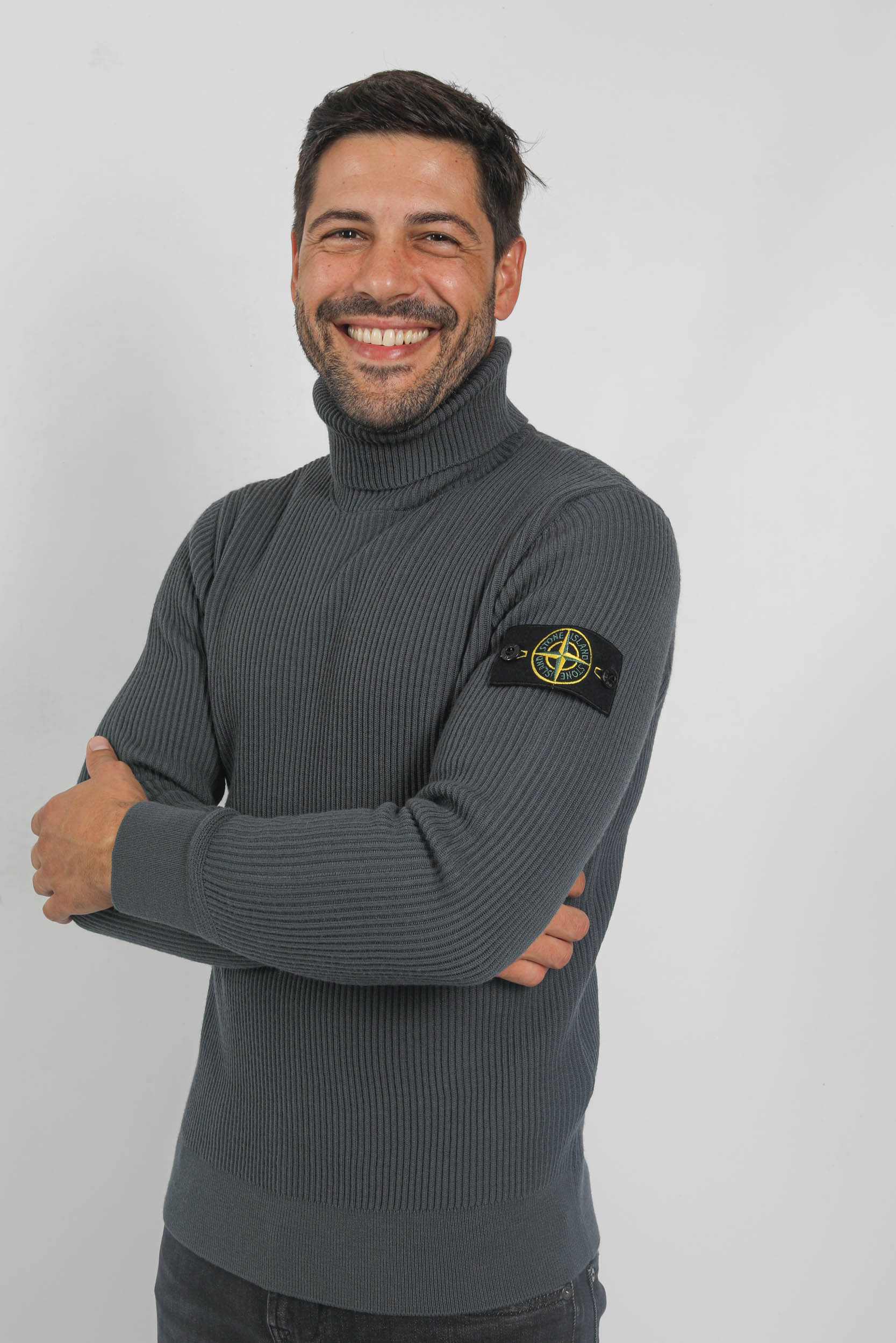 PULL STONE ISLAND COL ROULE COTES ANGLAISES ANTHRACITE 7915552C2-V0062