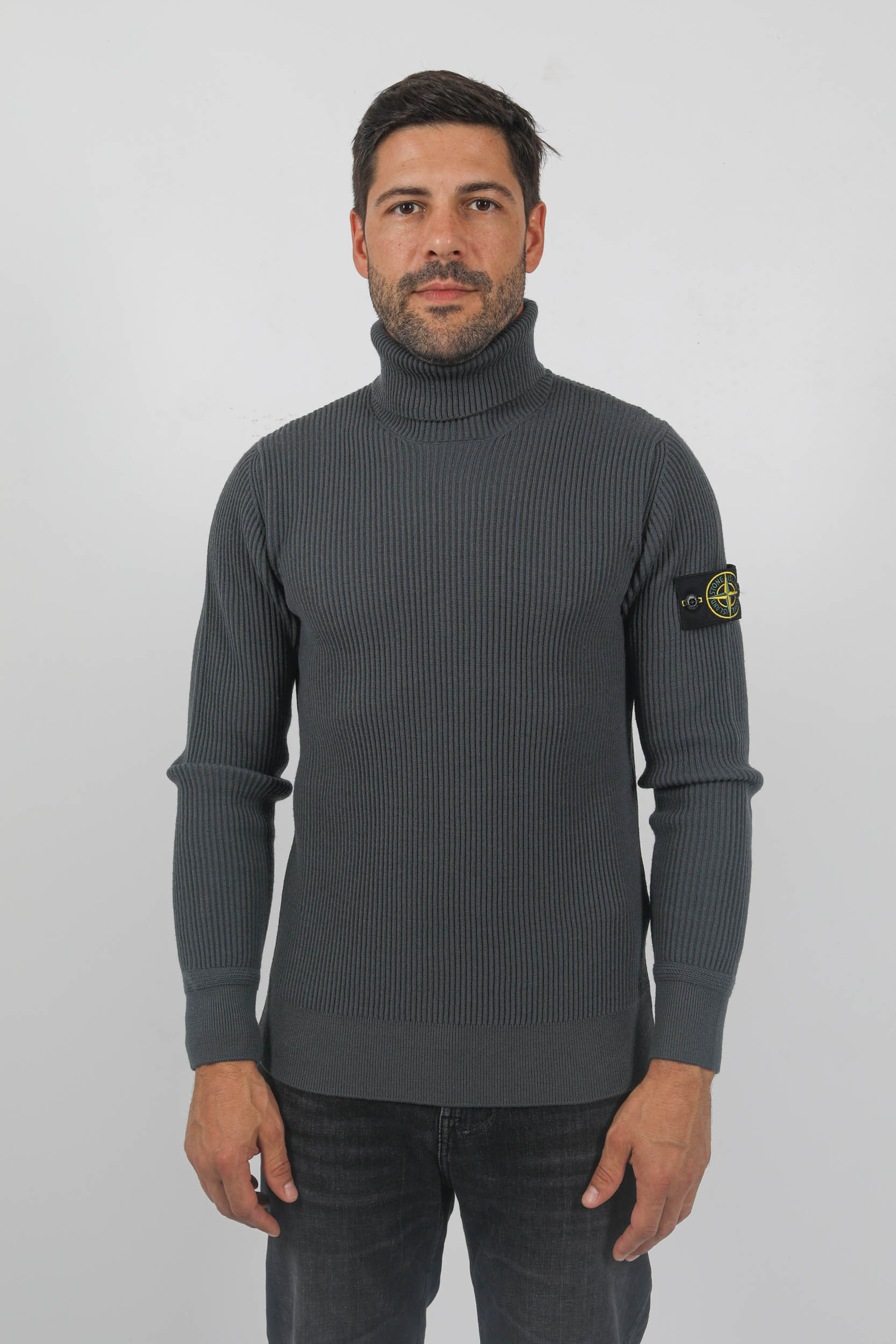 PULL STONE ISLAND COL ROULE COTES ANGLAISES ANTHRACITE 7915552C2-V0062