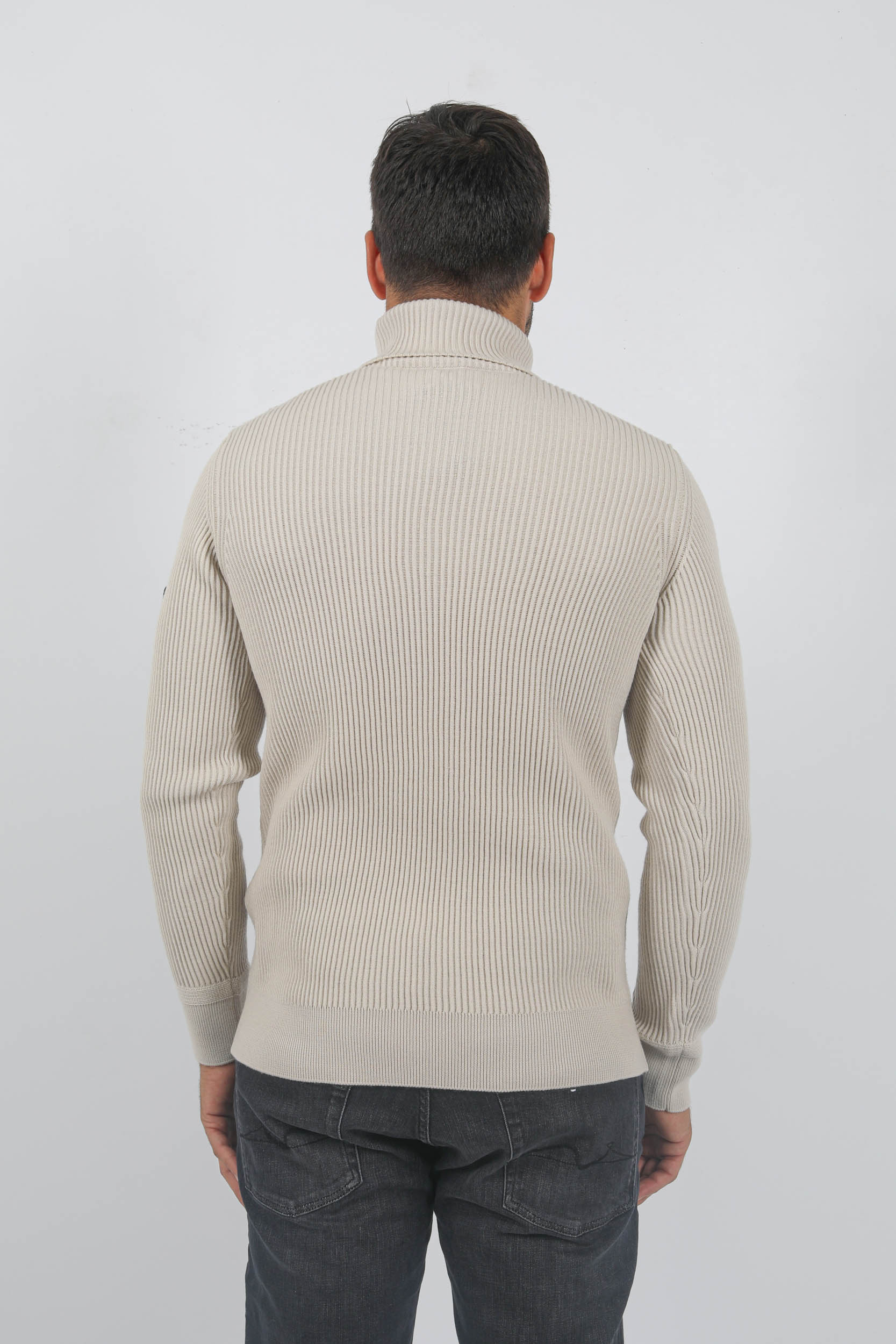 PULL STONE ISLAND COL ROULE COTES ANGLAISES BEIGE 7915552C2-V0097