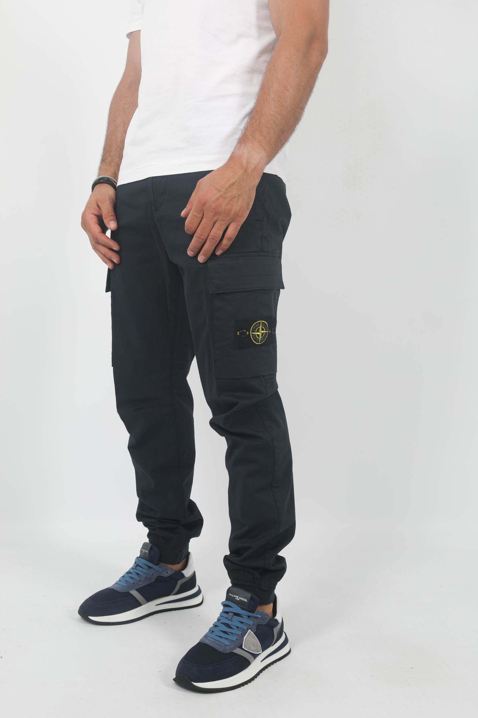 PANTALON CARGO ELASTIQUE STONE ISLAND MARINE 791531314-A0020