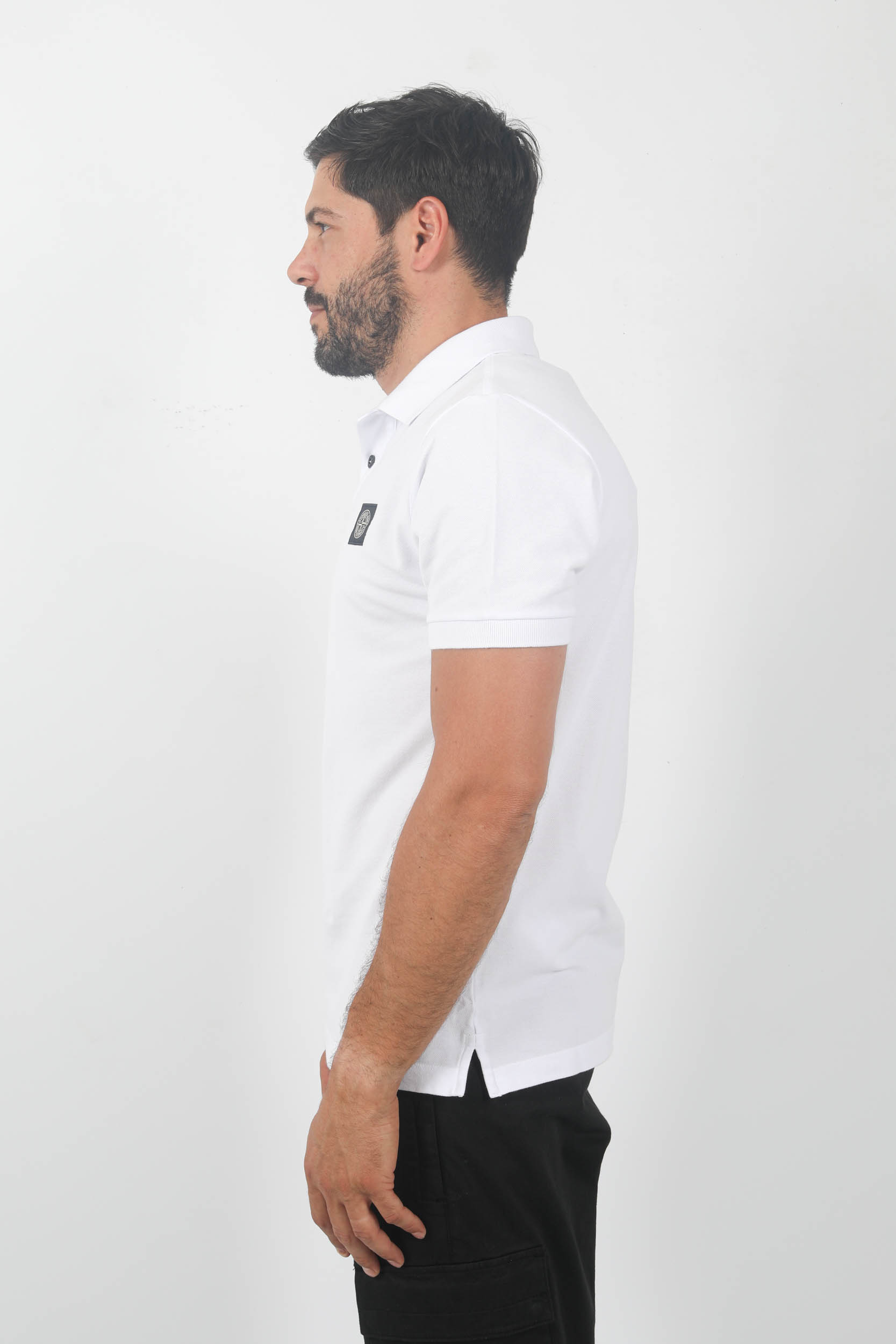 POLO STONE ISLAND BLANC 79152SC17-A1001