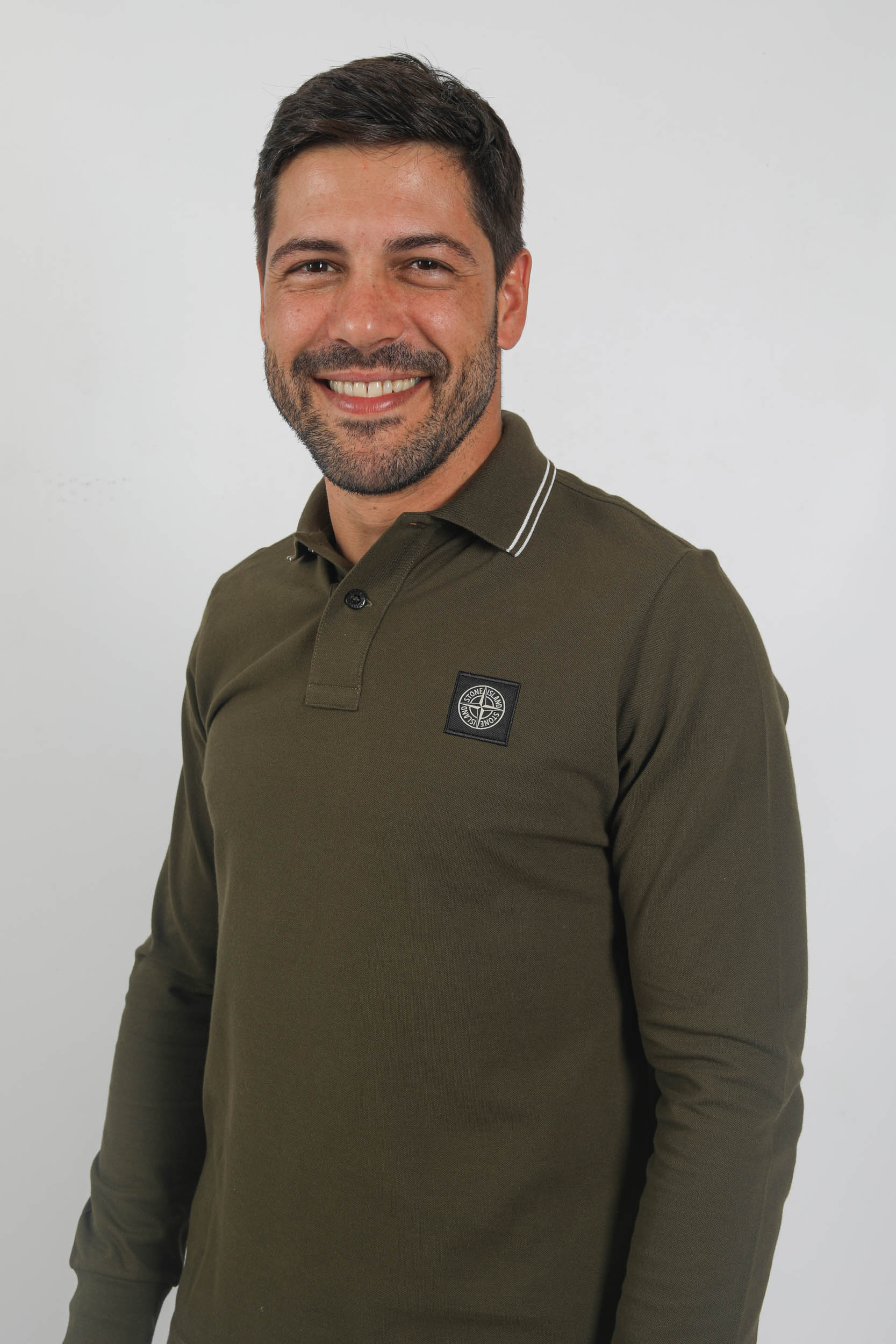 POLO MANCHES LONGUES STONE ISLAND KAKI 79152SL18-V0058