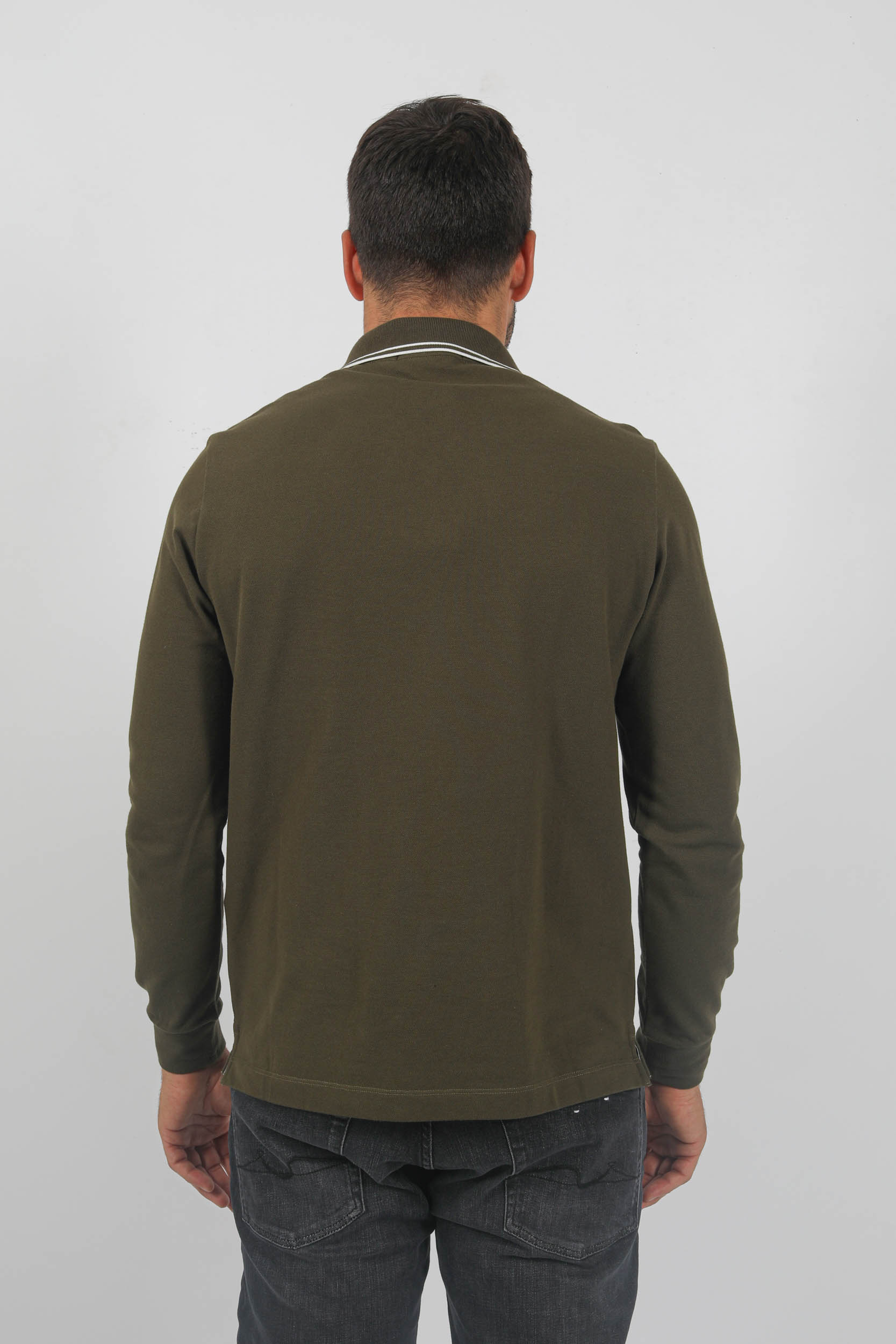 POLO MANCHES LONGUES STONE ISLAND KAKI 79152SL18-V0058