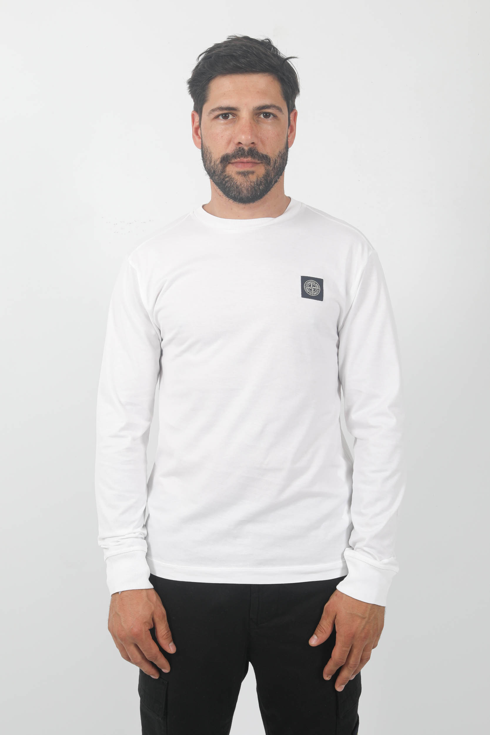T-SHIRT MANCHES LONGUES STONE ISLAND BLANC 791522713-A0001