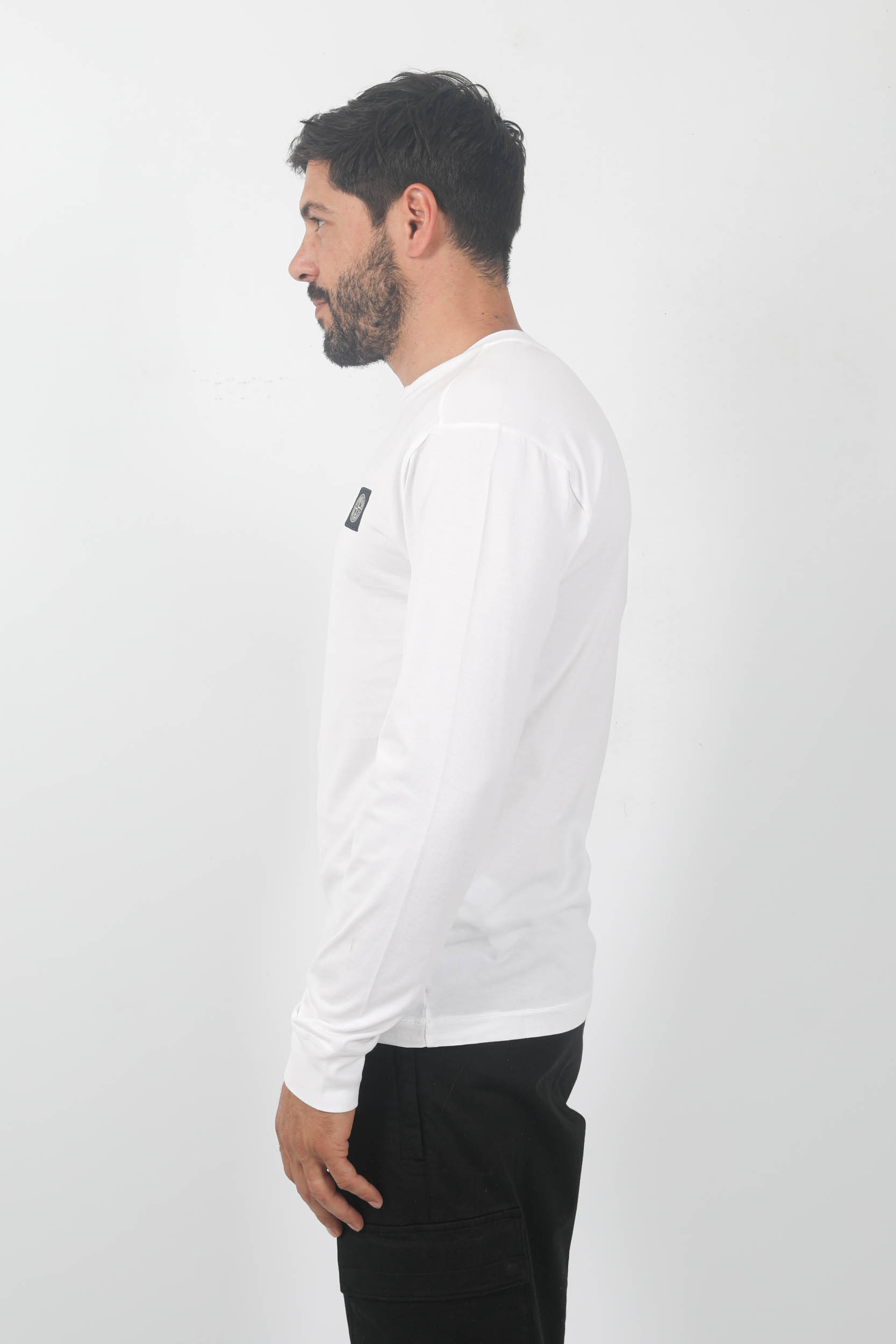 T-SHIRT MANCHES LONGUES STONE ISLAND BLANC 791522713-A0001