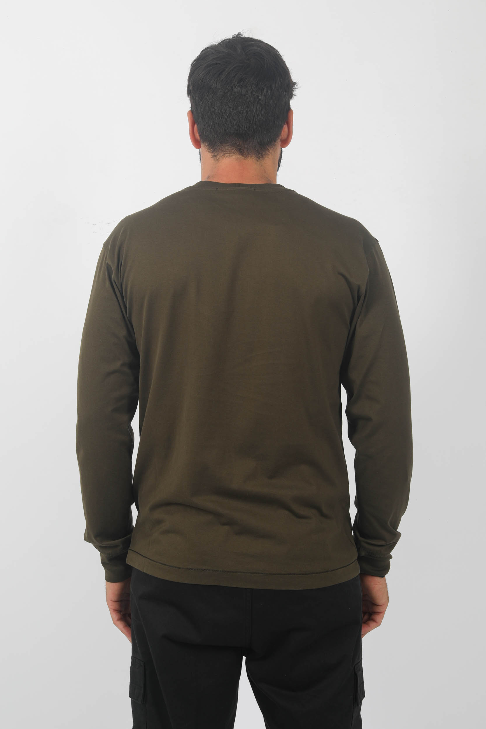 T-SHIRT STONE ISLAND MANCHES LONGUES KAKI 791522713-V0058