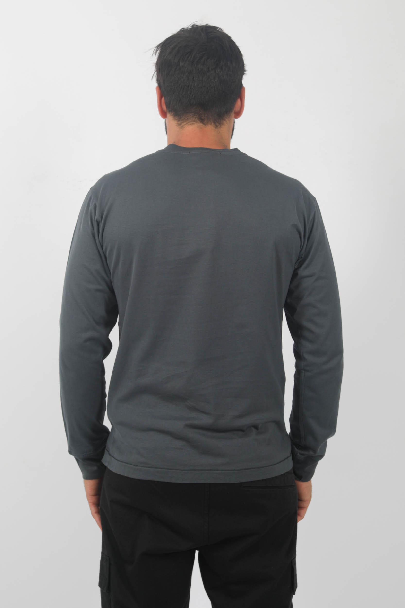 T-SHIRT STONE ISLAND MANCHES LONGUES ANTHRACITE 791522713-V0062
