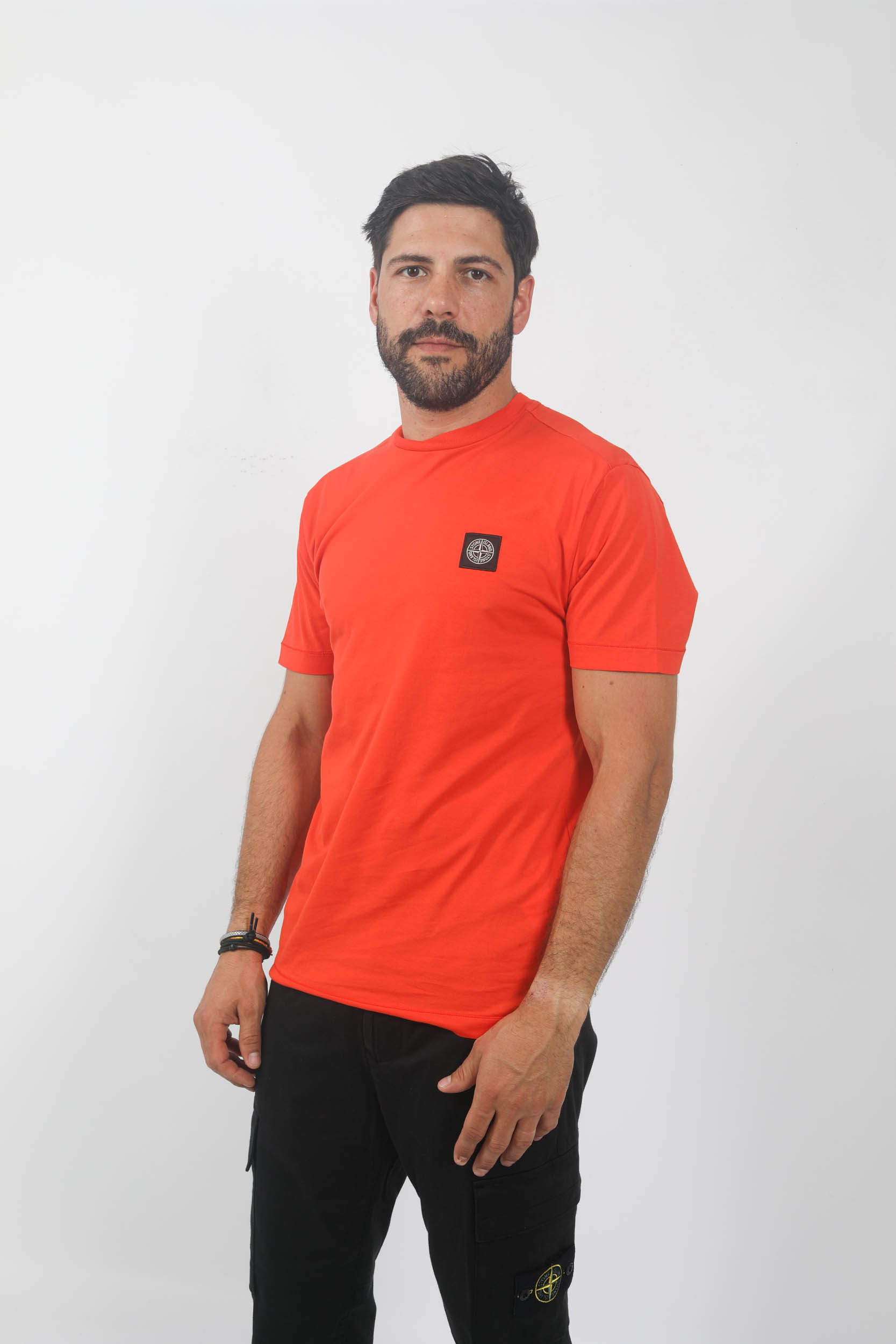 T-SHIRT STONE ISLAND ROUGE 791524113-V0037