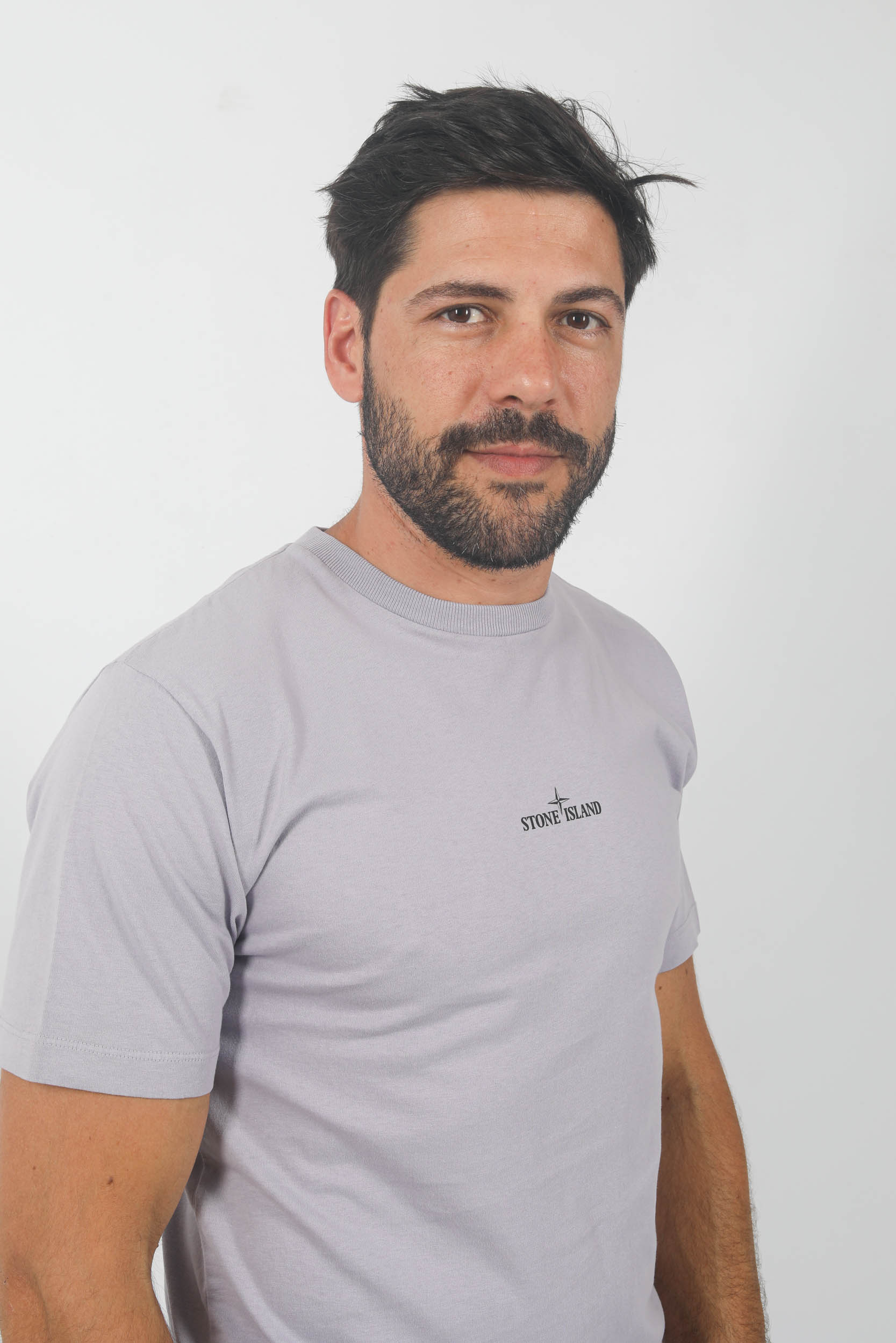 T-SHIRT STONE ISLAND LAVANDE LOGO DOS 79152NS82-V0047