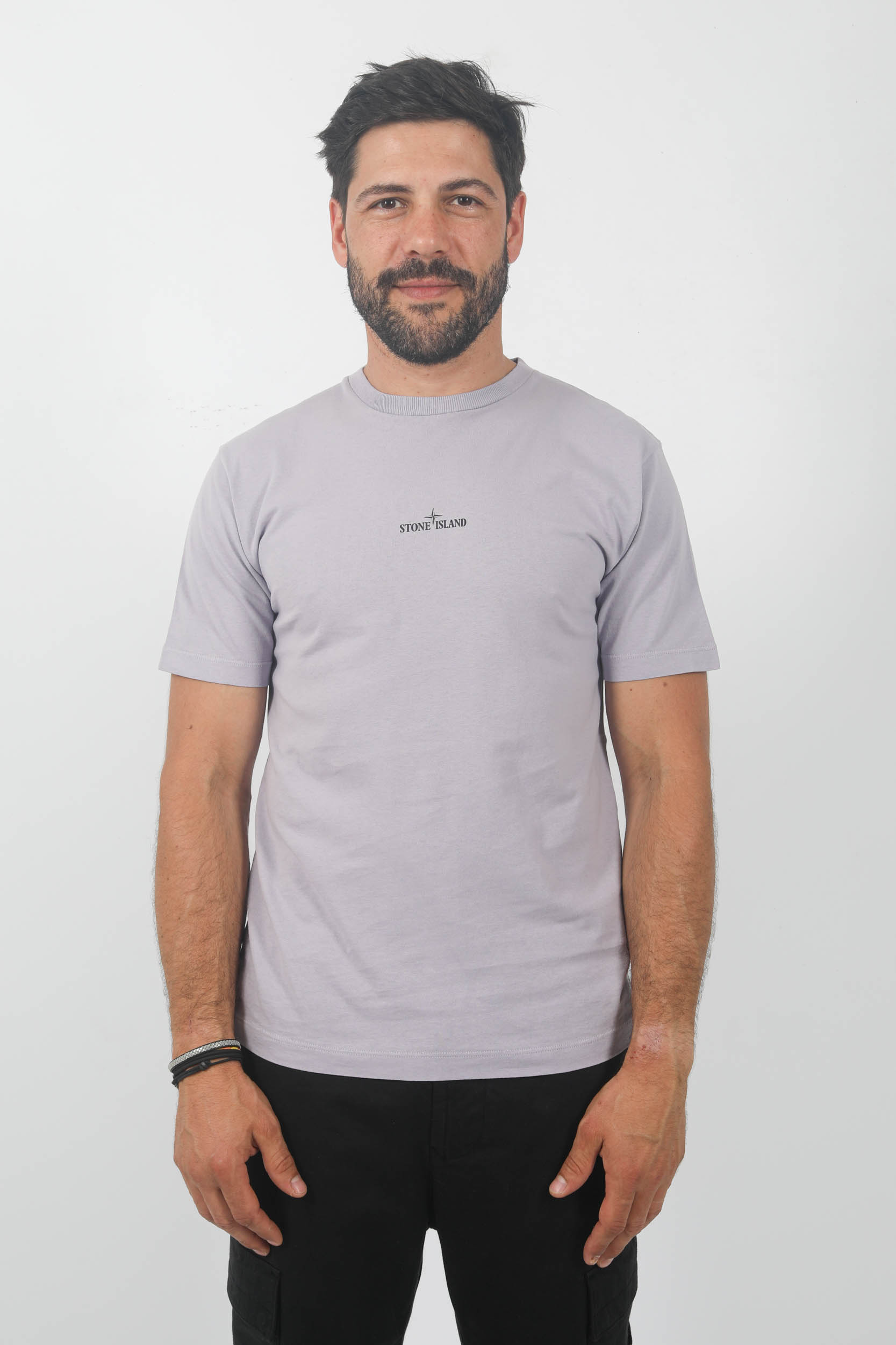 T-SHIRT STONE ISLAND LAVANDE LOGO DOS 79152NS82-V0047